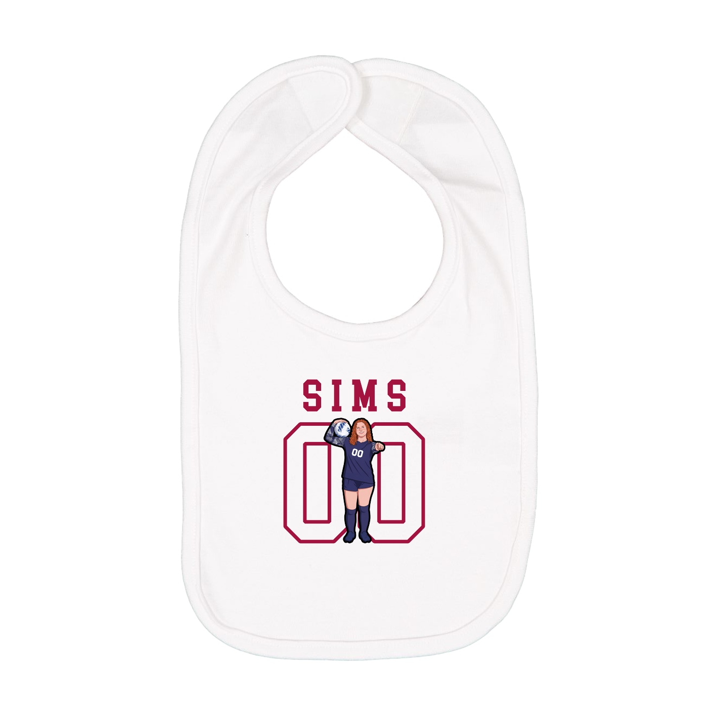 Infant Bib — Shirsey in White