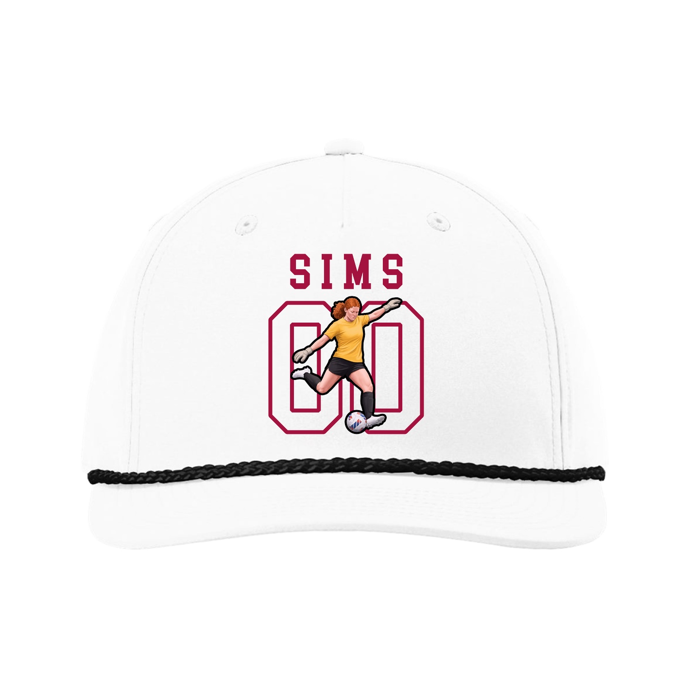Five-Panel Classic Rope Cap — Shirsey in White