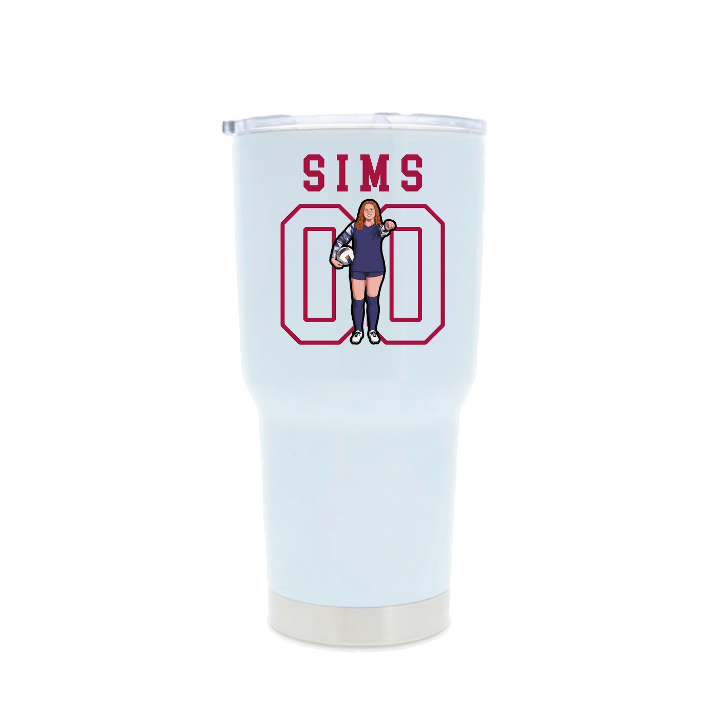 30oz Stainless Steel Tumbler — Shirsey in White