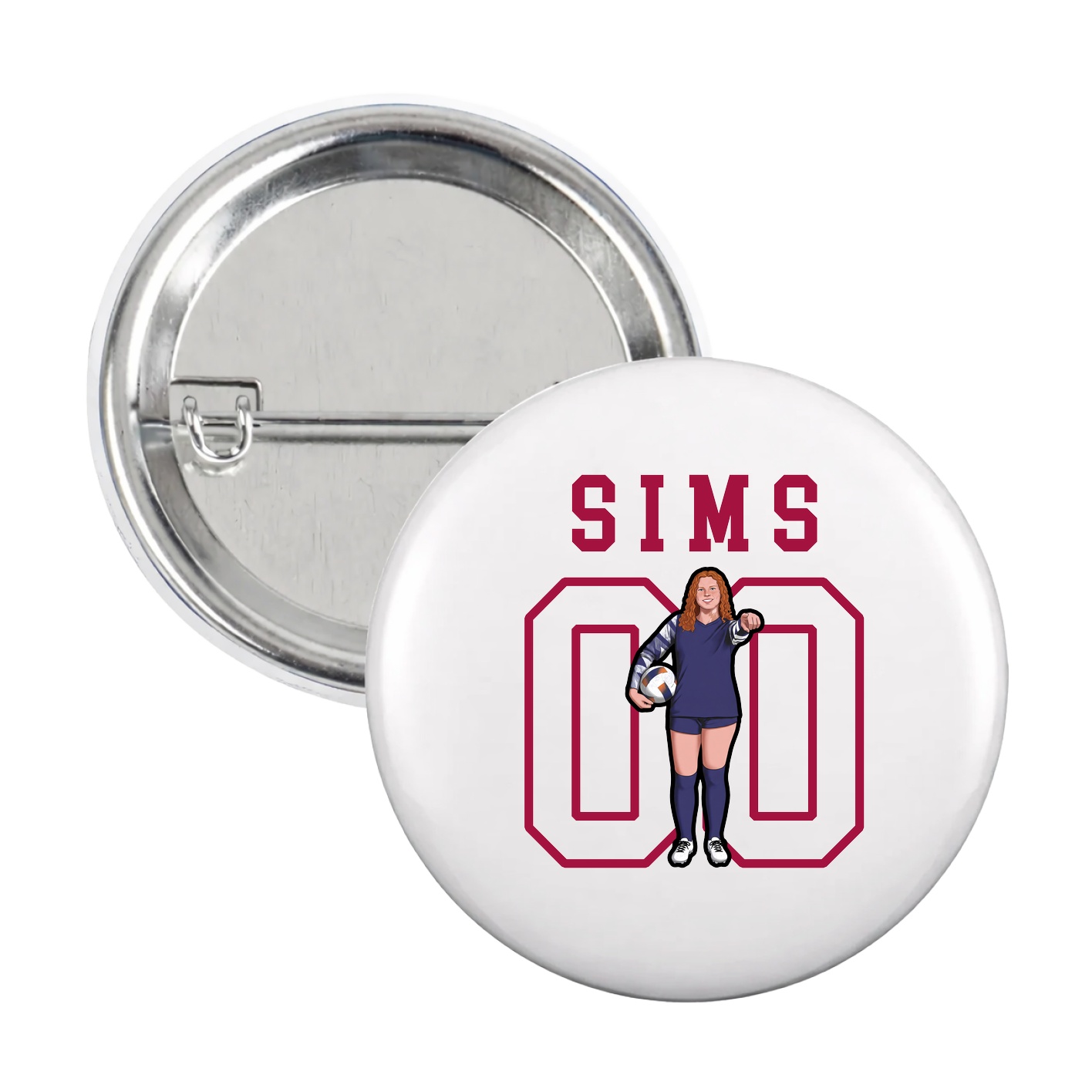 Game Day Button — Shirsey in White