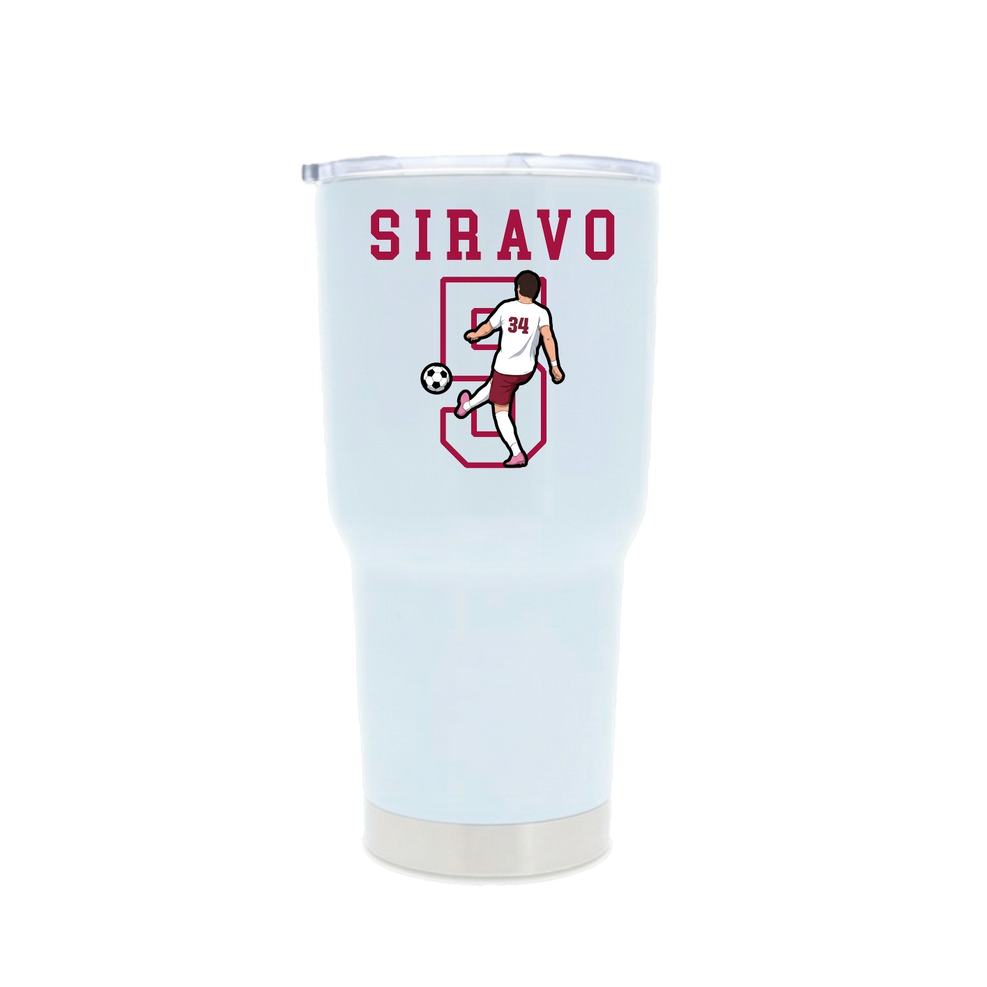 30oz Stainless Steel Tumbler — Shirsey in White