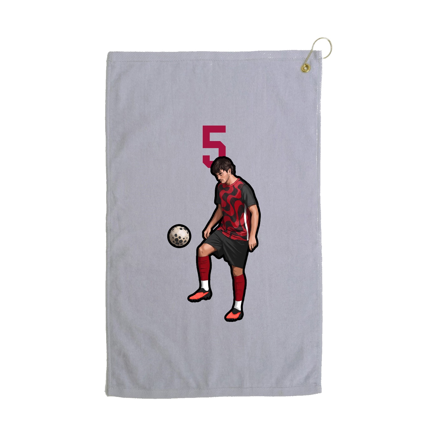 Golf Towel — Number Top in Grey