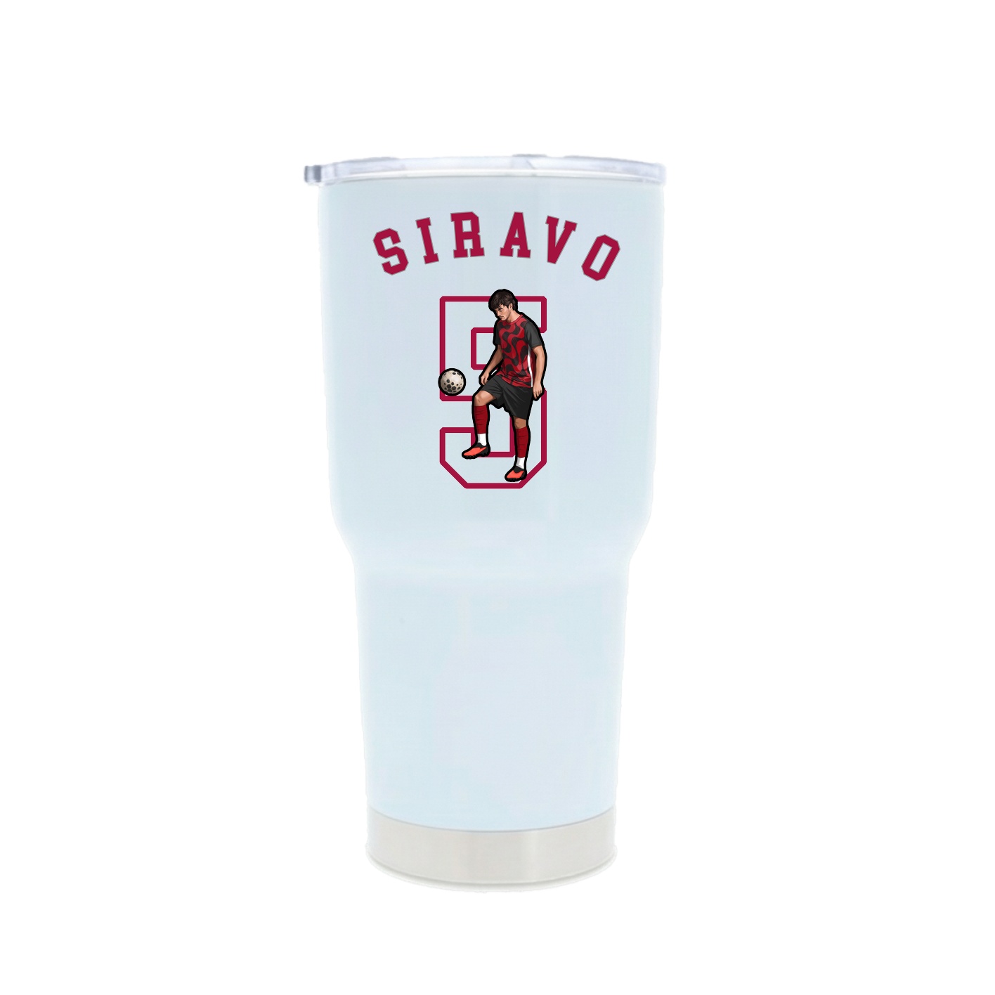 30oz Stainless Steel Tumbler — Shirsey Arch in White