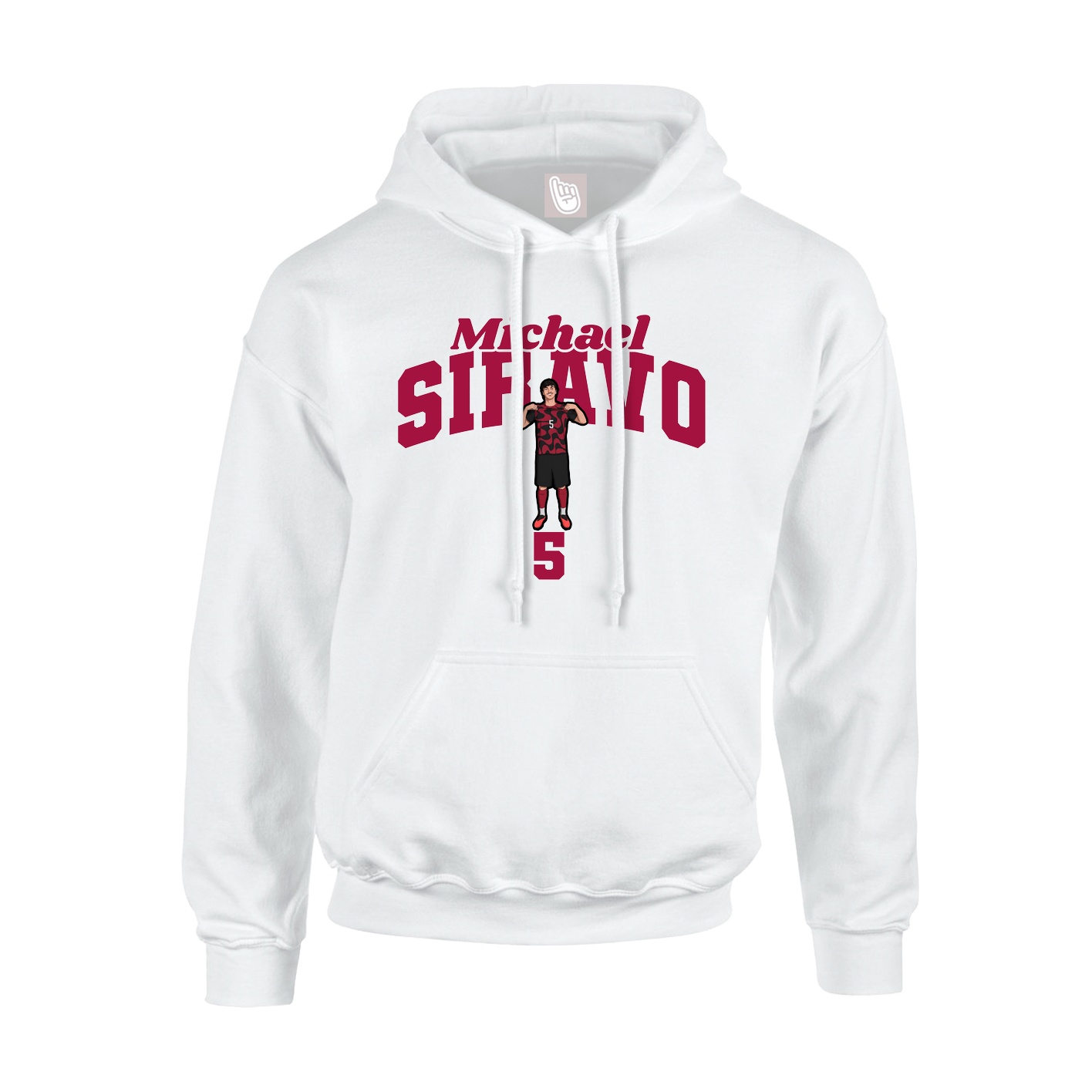 Hoodie — Signature Arch in White