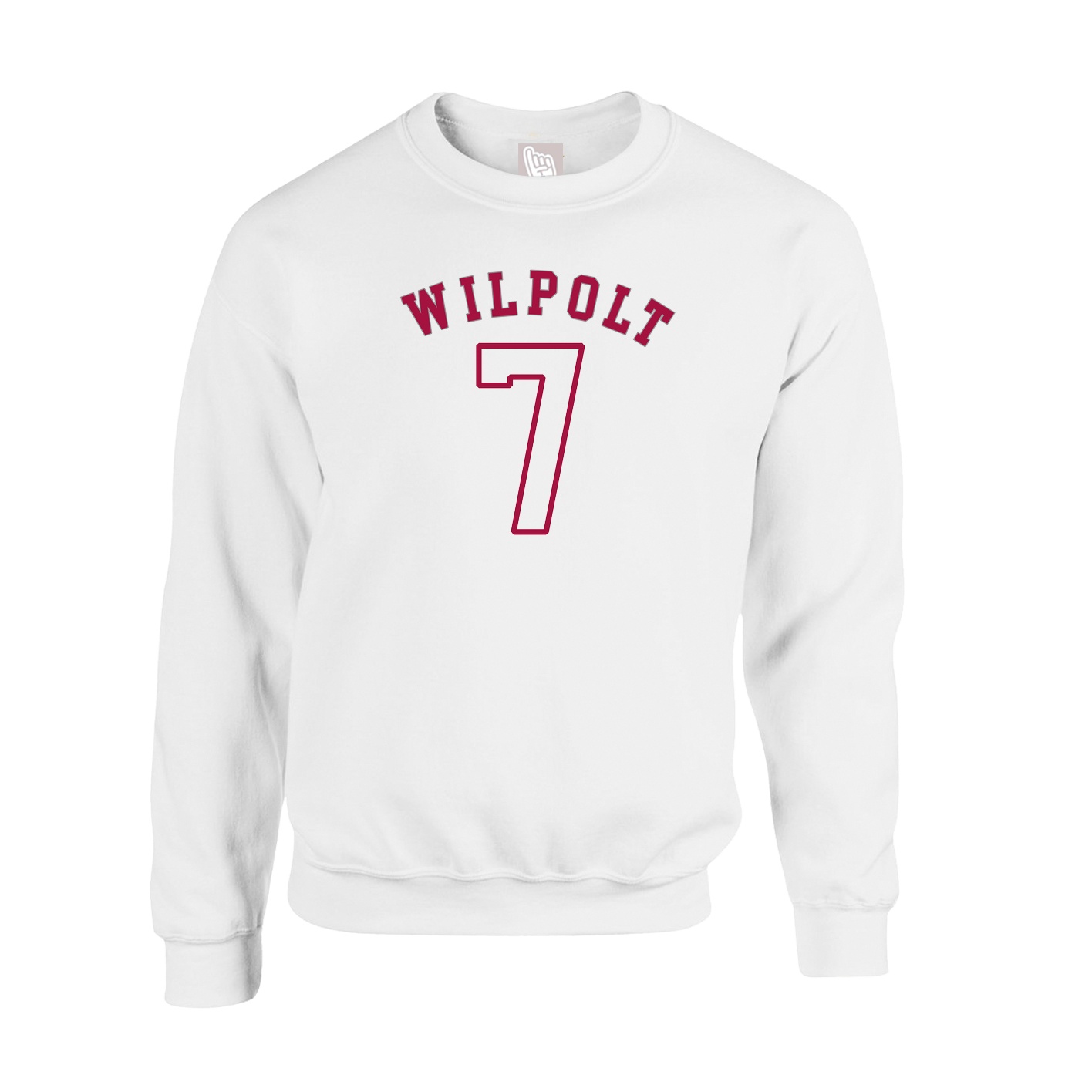 Fleece Crew — Shirsey Arch in White