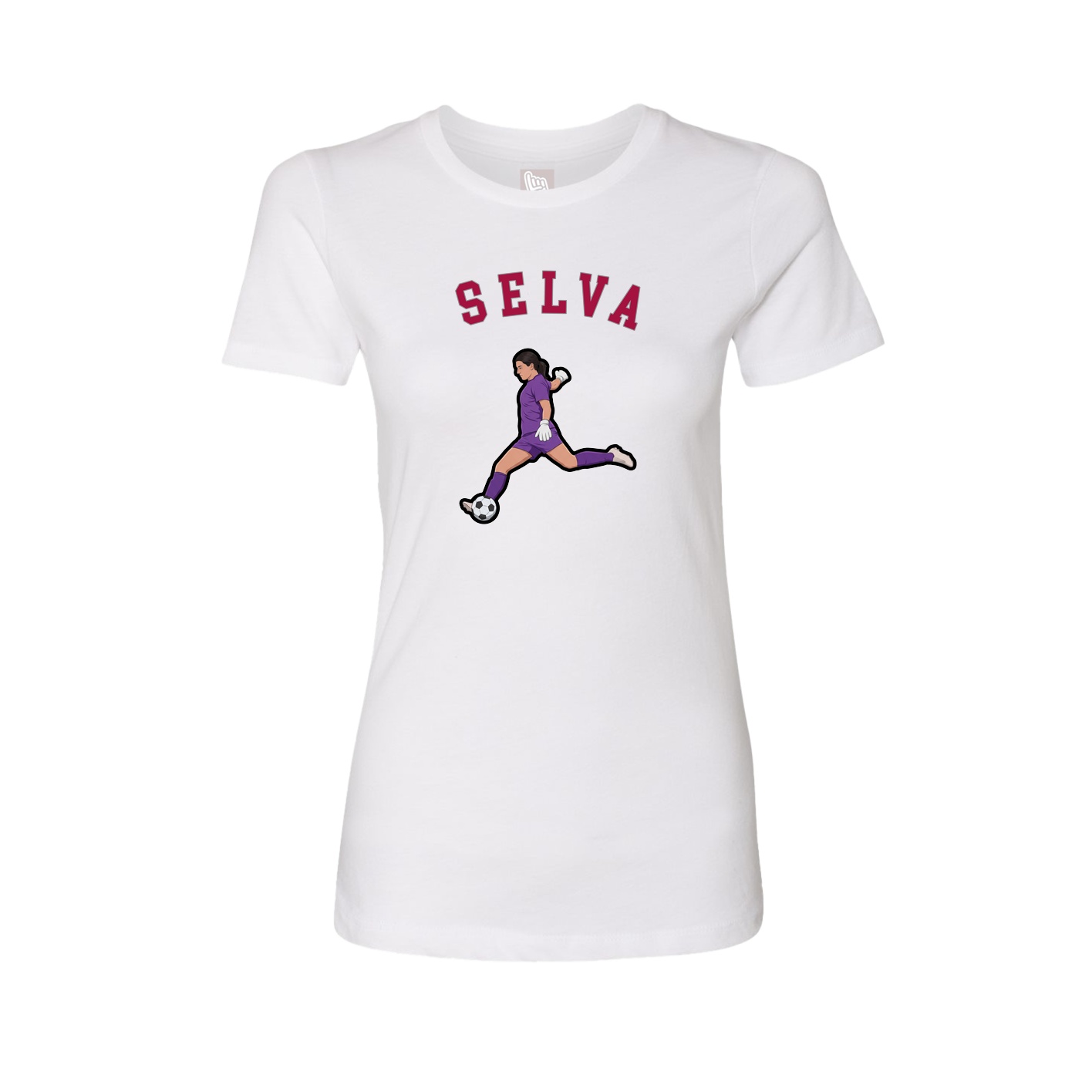 Fitted Women's Tee — Shirsey Arch in White