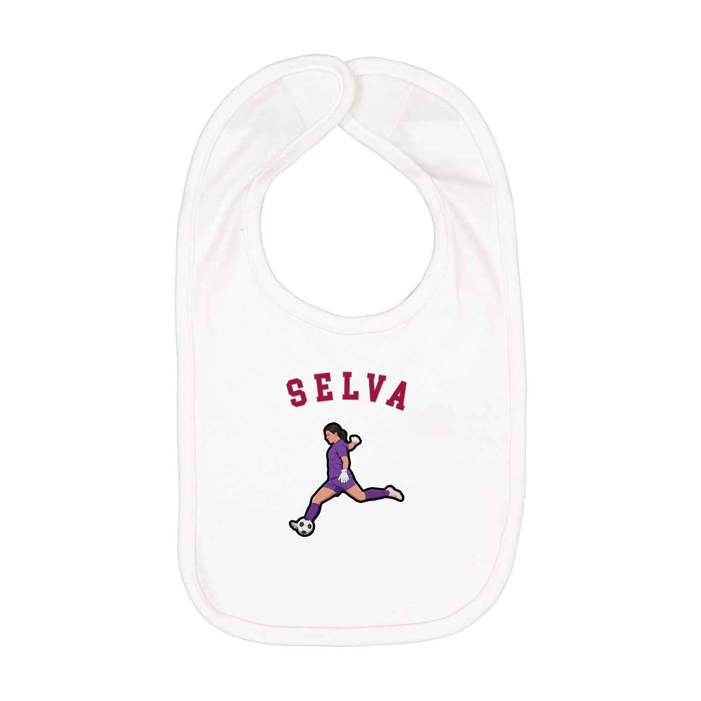 Infant Bib — Shirsey Arch in White