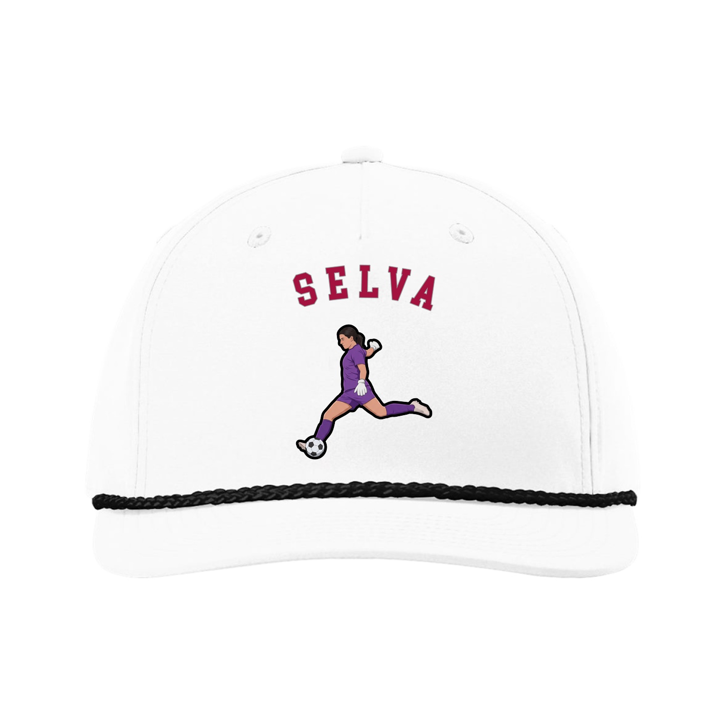Five-Panel Classic Rope Cap — Shirsey Arch in White
