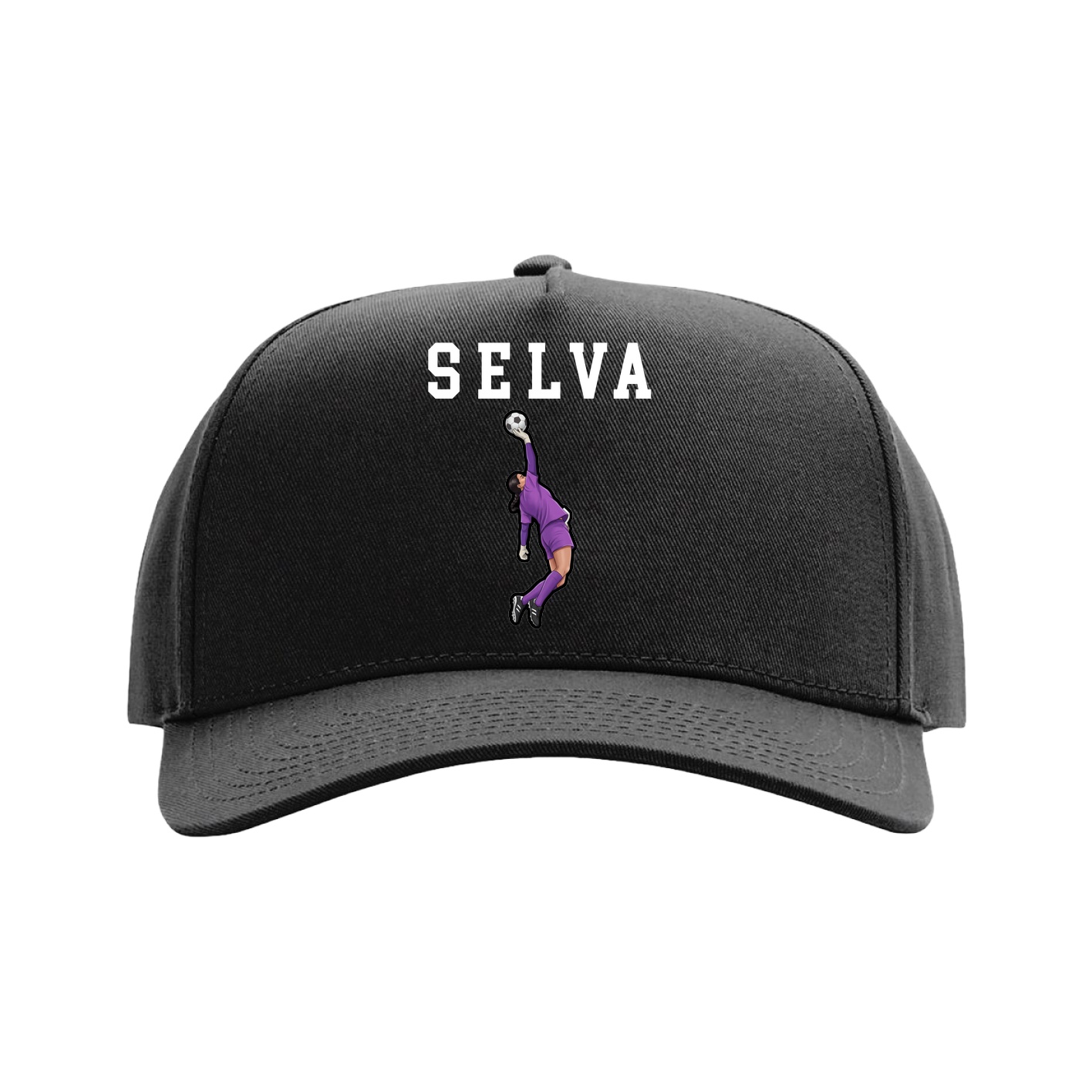 Full Fabric Five-Panel Champ Cap — Shirsey in Black
