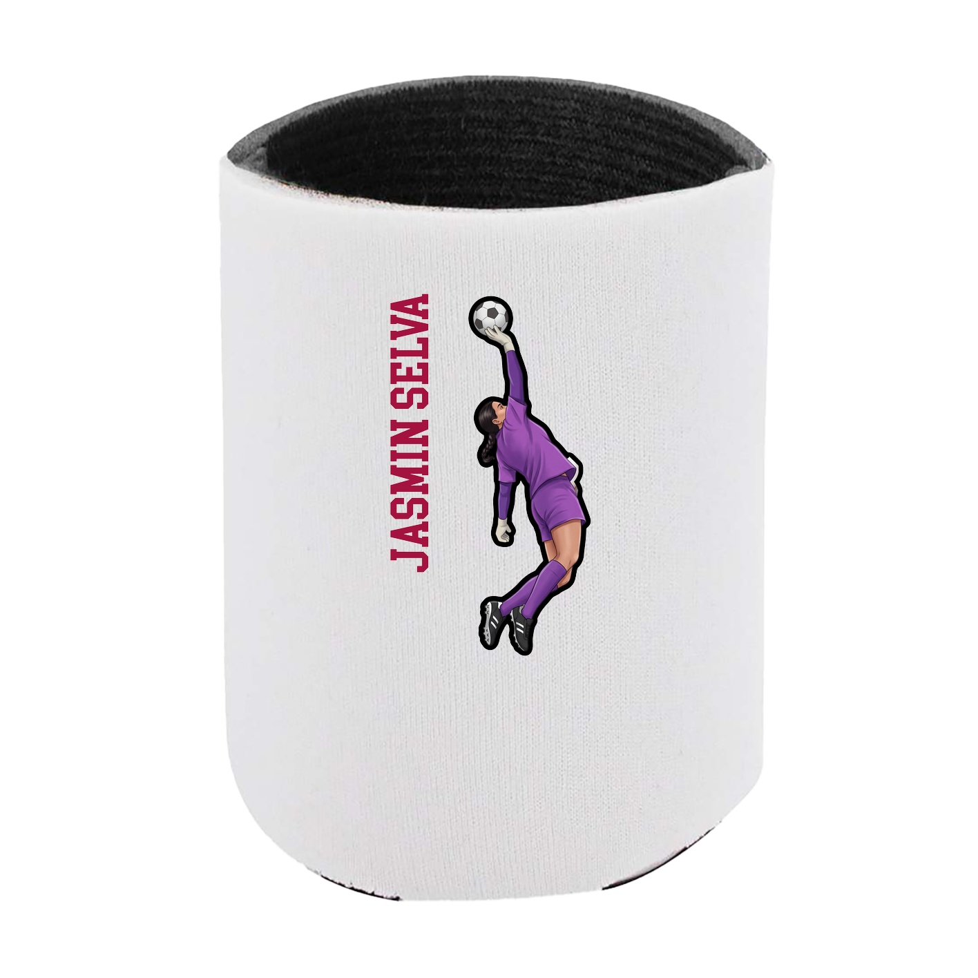 Can Holder — Name Vertical in White