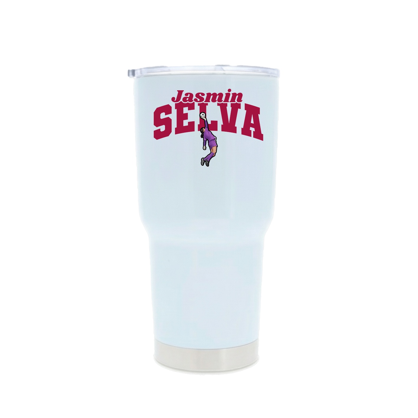 30oz Stainless Steel Tumbler — Signature Arch in White