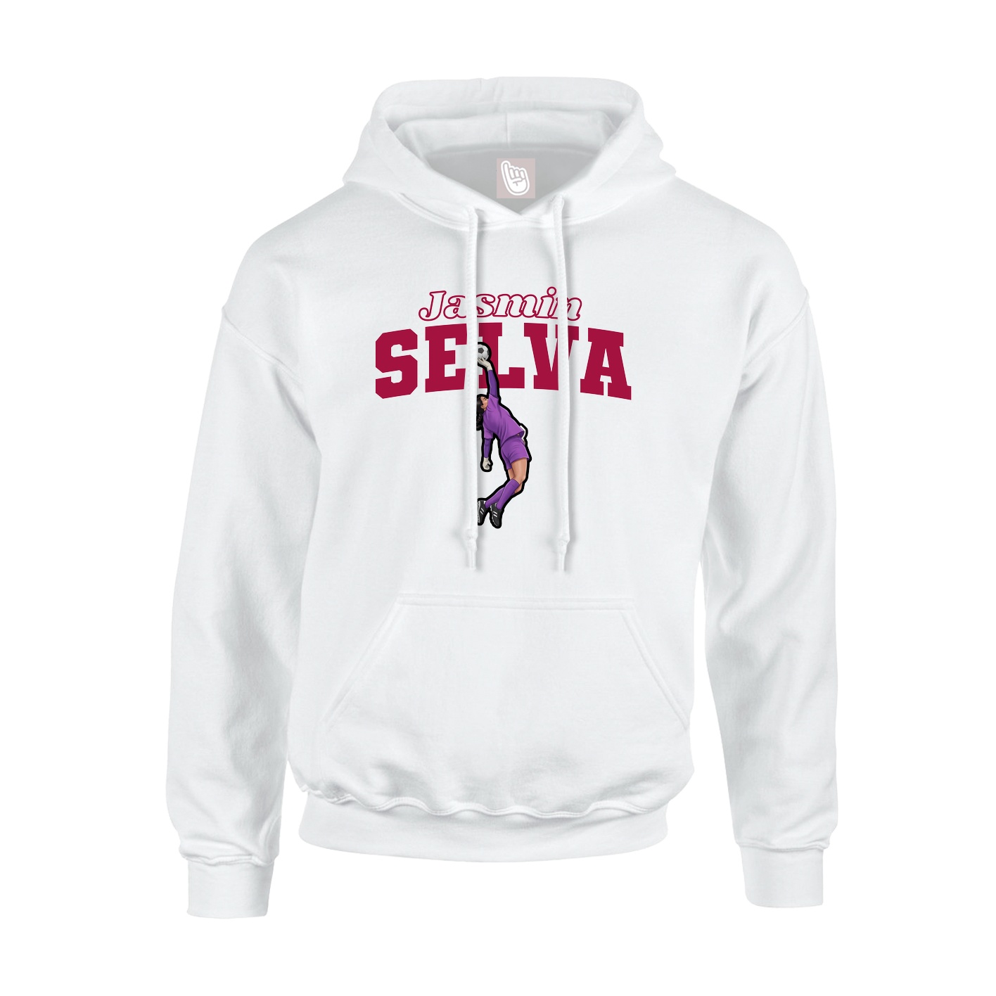 Hoodie — Name Arch in White