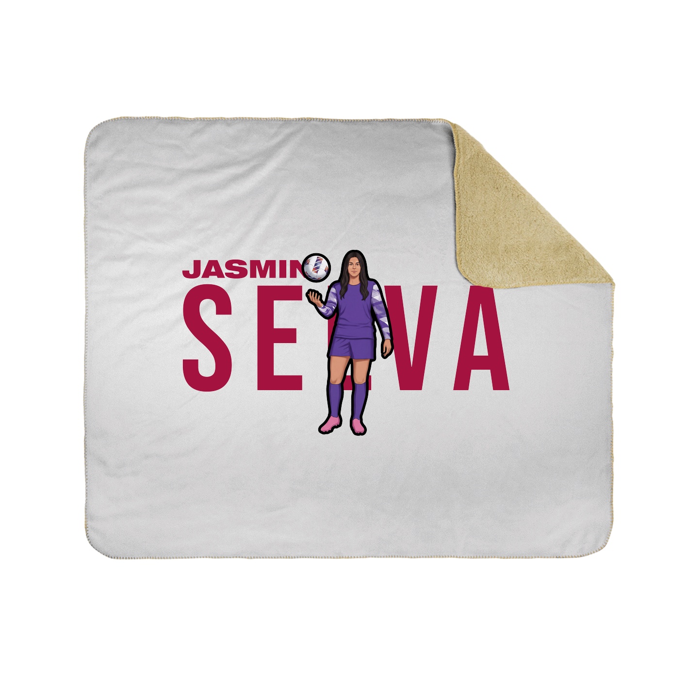 Throw Blanket — Player Name in White
