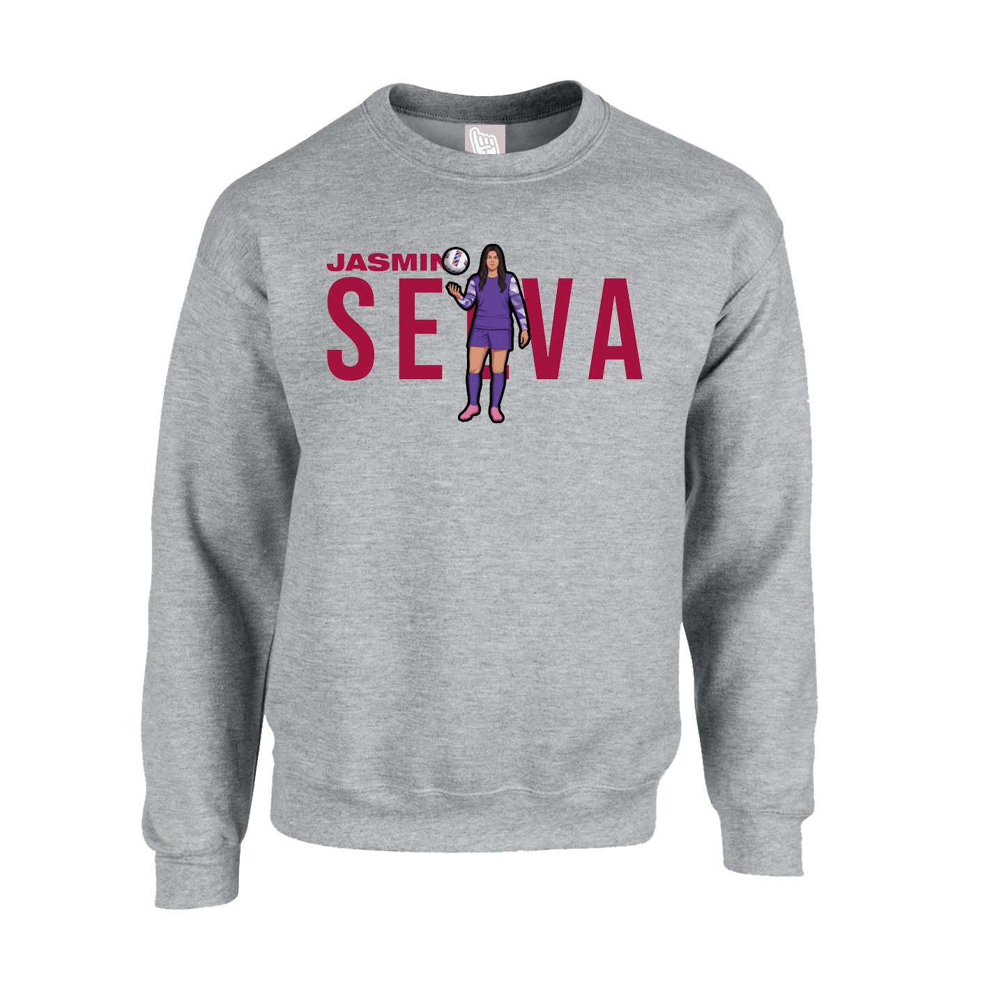 Fleece Crew — Player Name in Grey