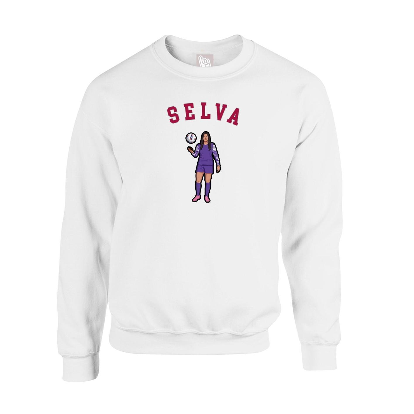 Fleece Crew — Shirsey Arch in White