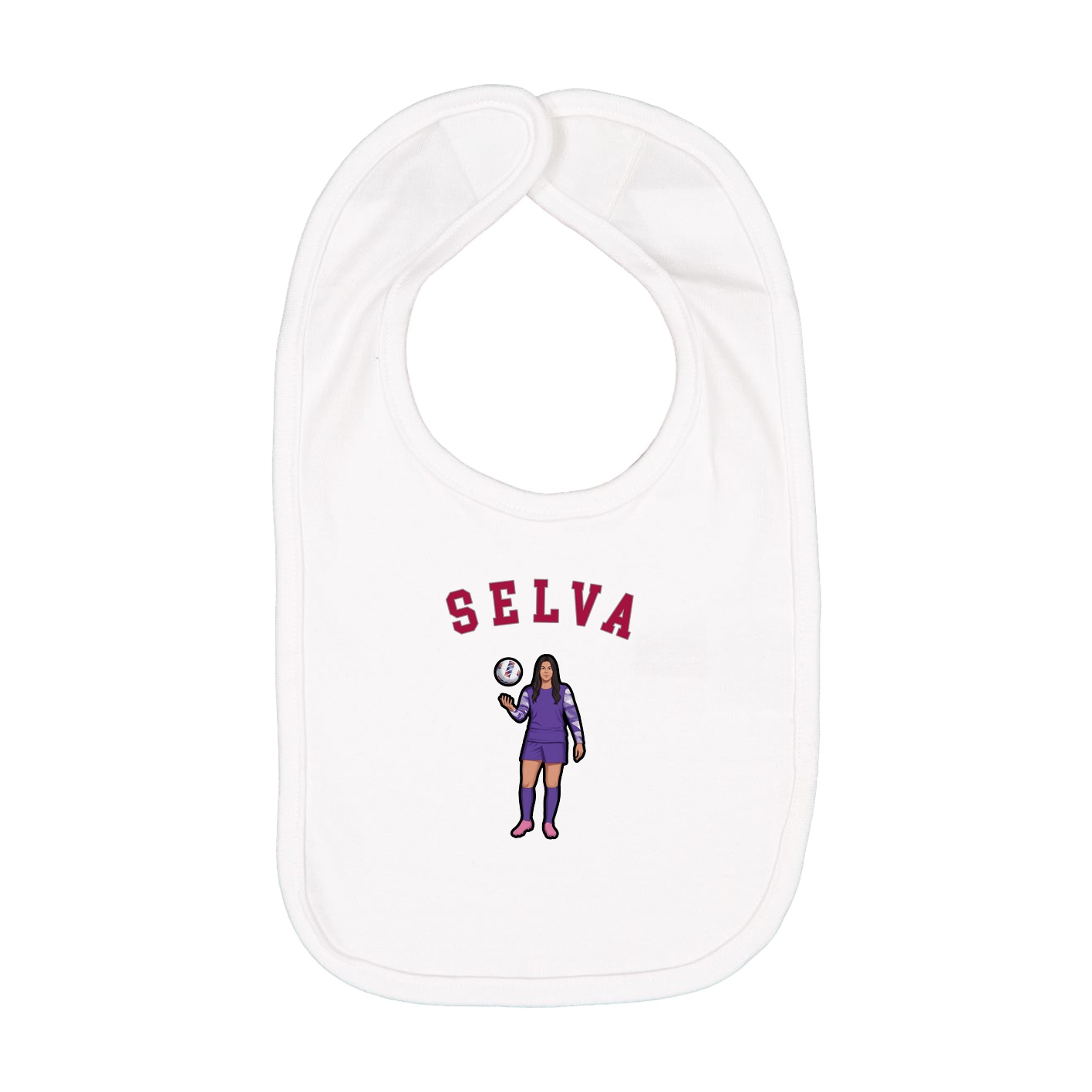 Infant Bib — Shirsey Arch in White