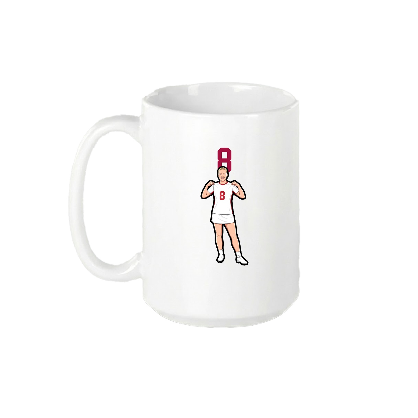 15oz Coffee Mug — Number Top in White