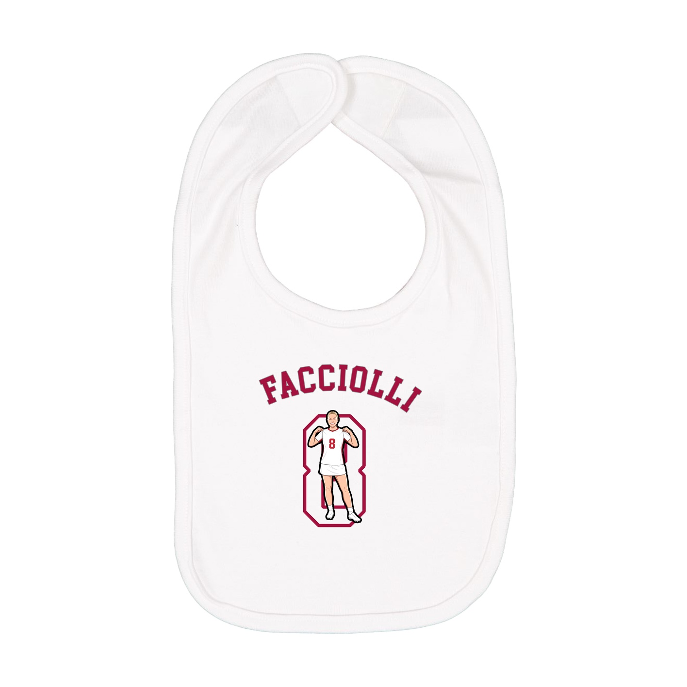 Infant Bib — Shirsey Arch in White