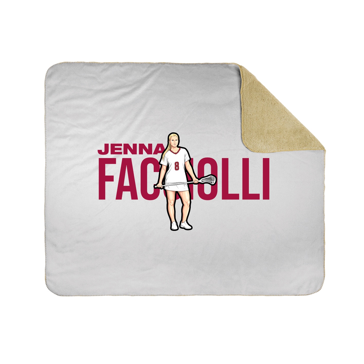 Throw Blanket — Player Name in White