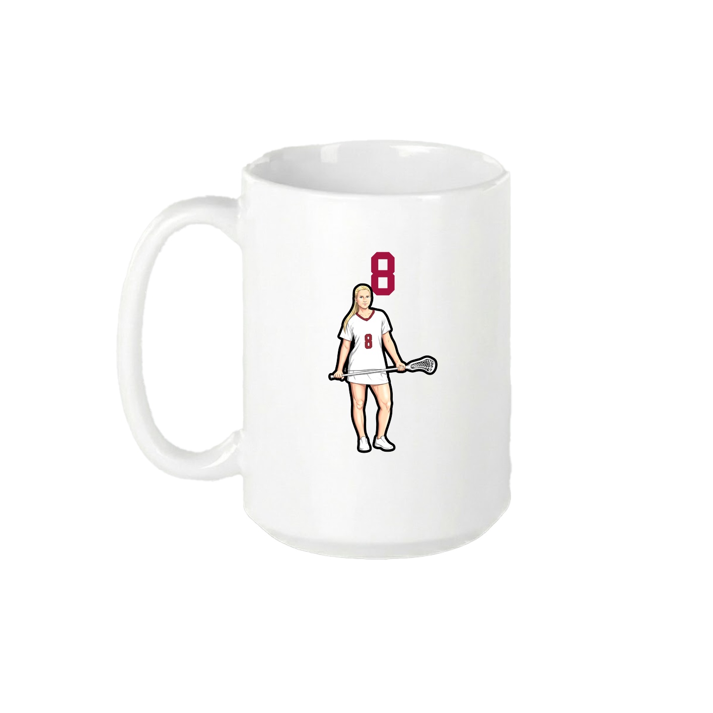 15oz Coffee Mug — Number Top in White
