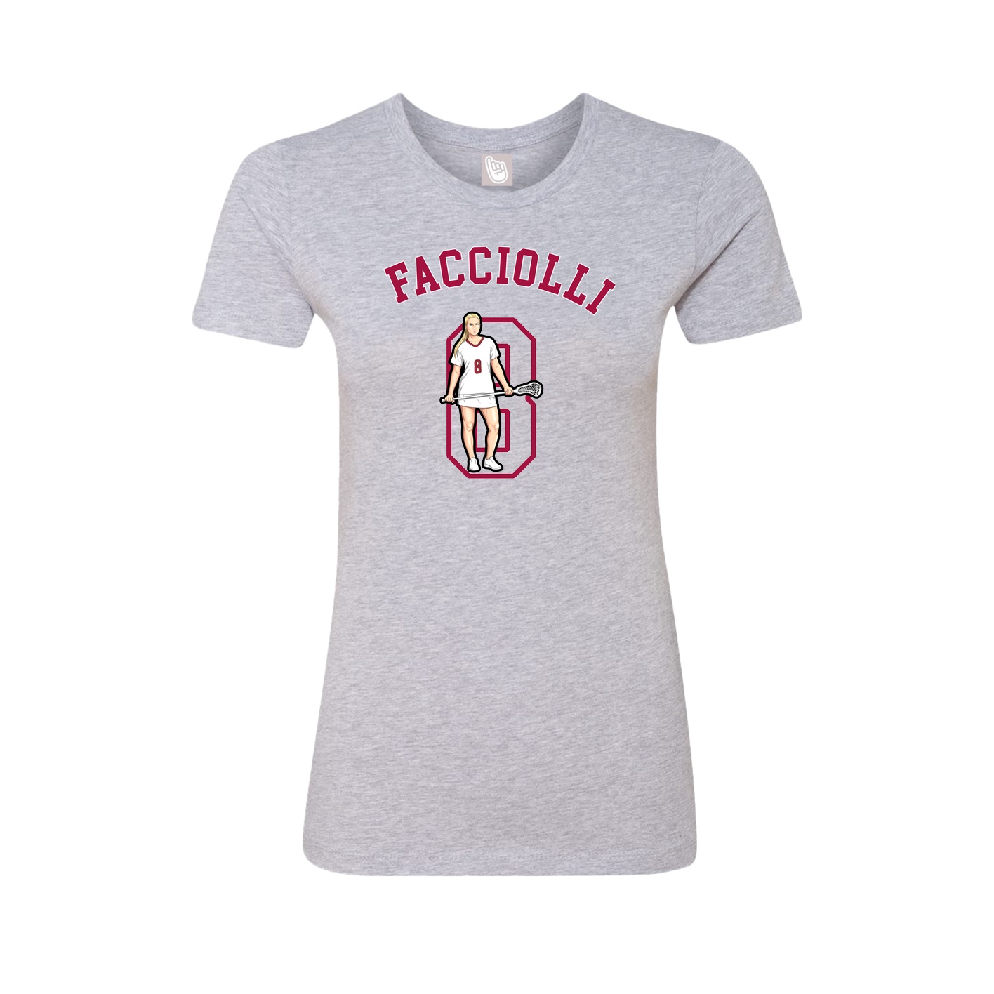 Fitted Women's Tee — Shirsey Arch in Grey