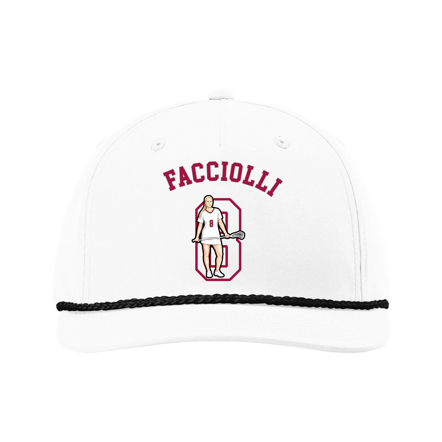 Five-Panel Classic Rope Cap — Shirsey Arch in White