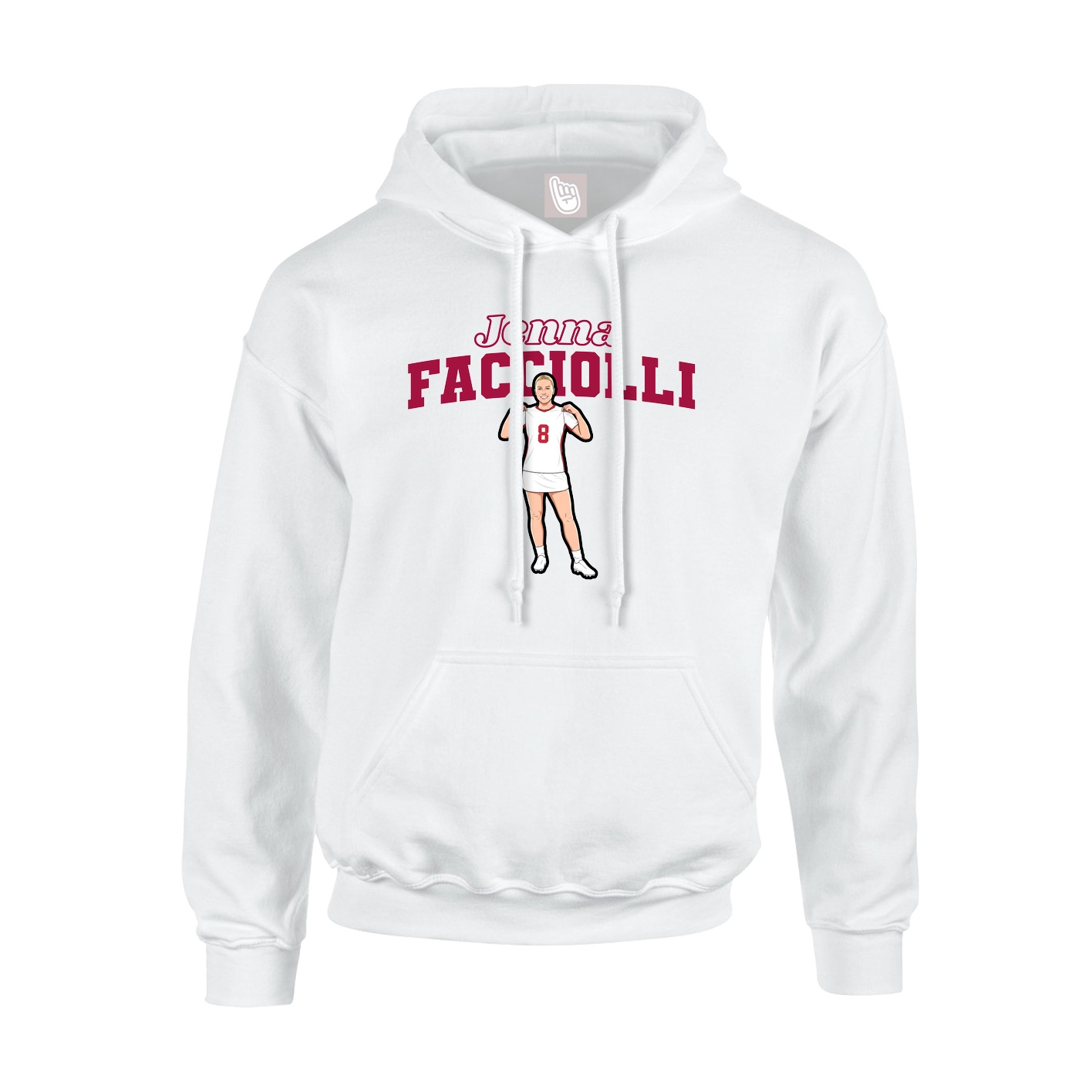 Hoodie — Name Arch in White