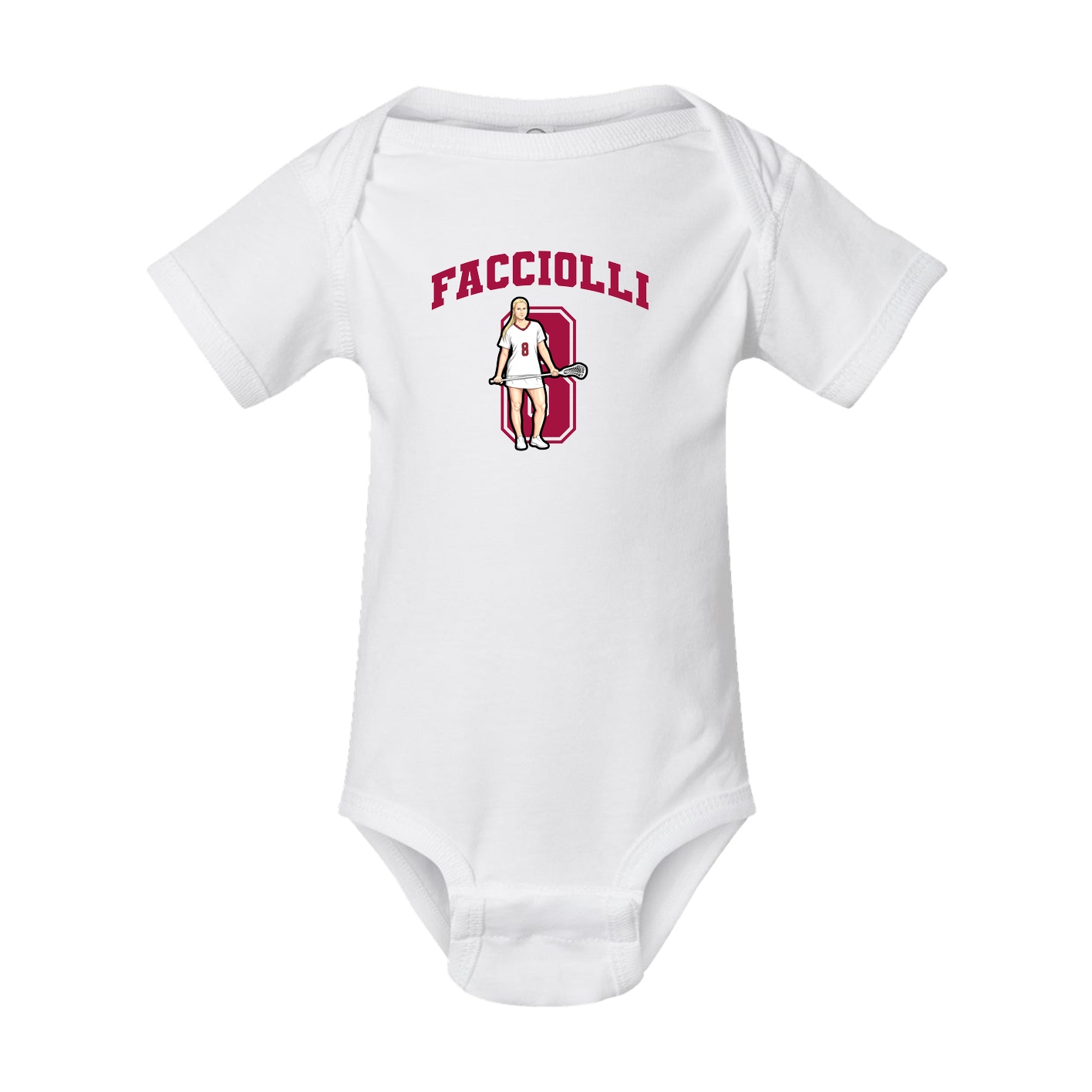 Baby Onesie — Number in White