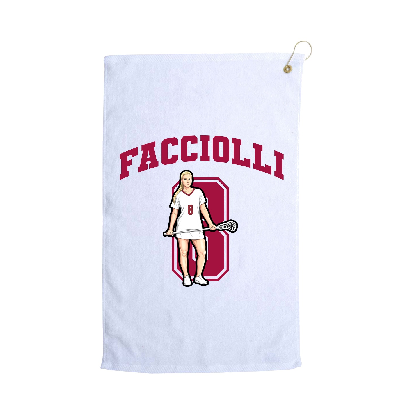 Golf Towel — Number in White
