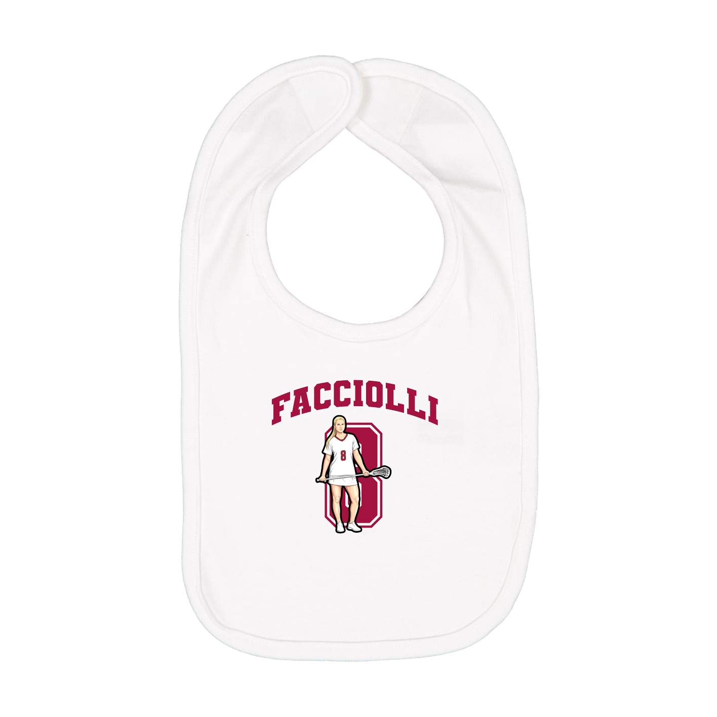 Infant Bib — Number in White