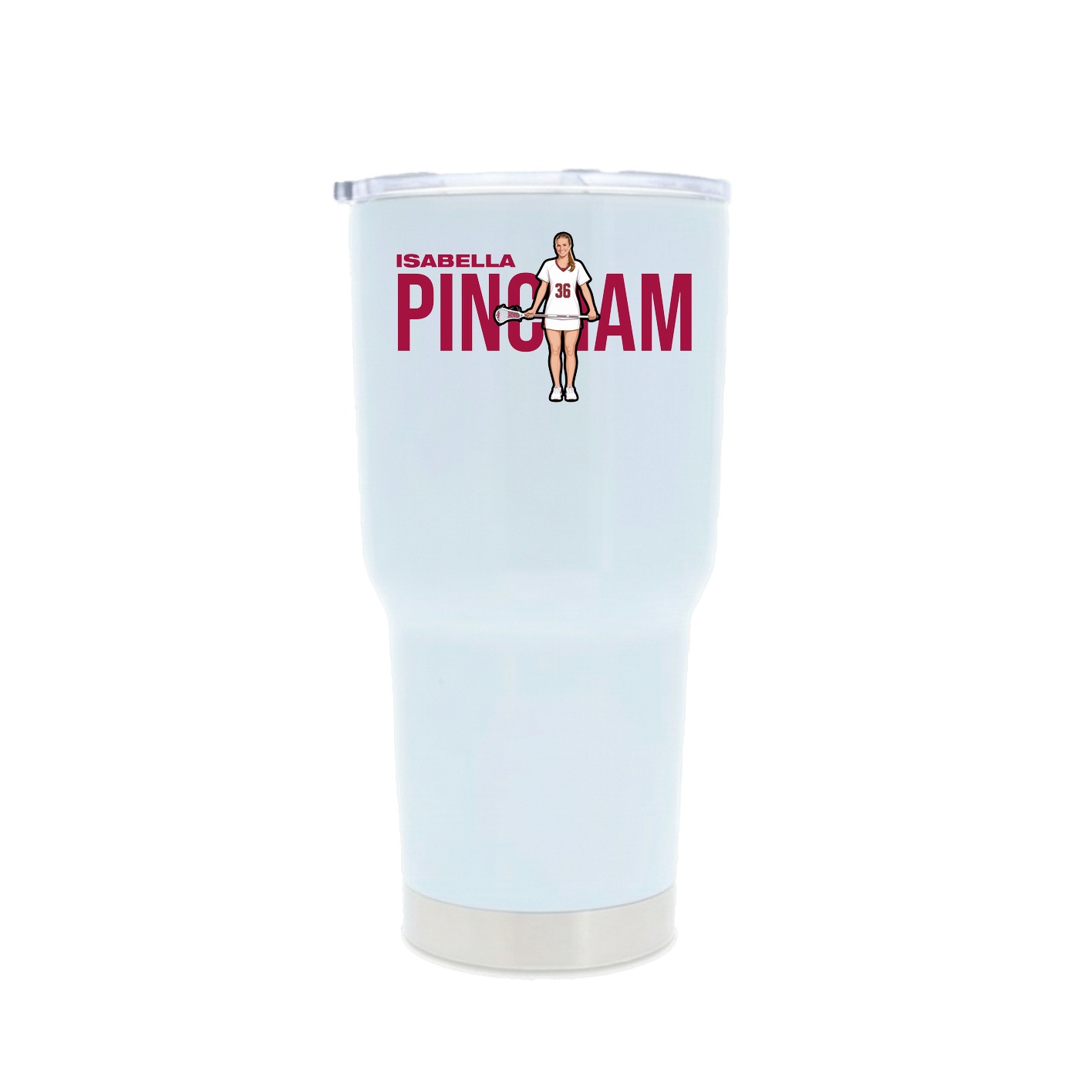 30oz Stainless Steel Tumbler — Player Name in White