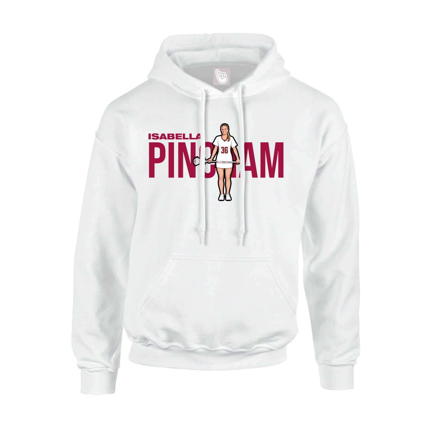Hoodie — Player Name in White
