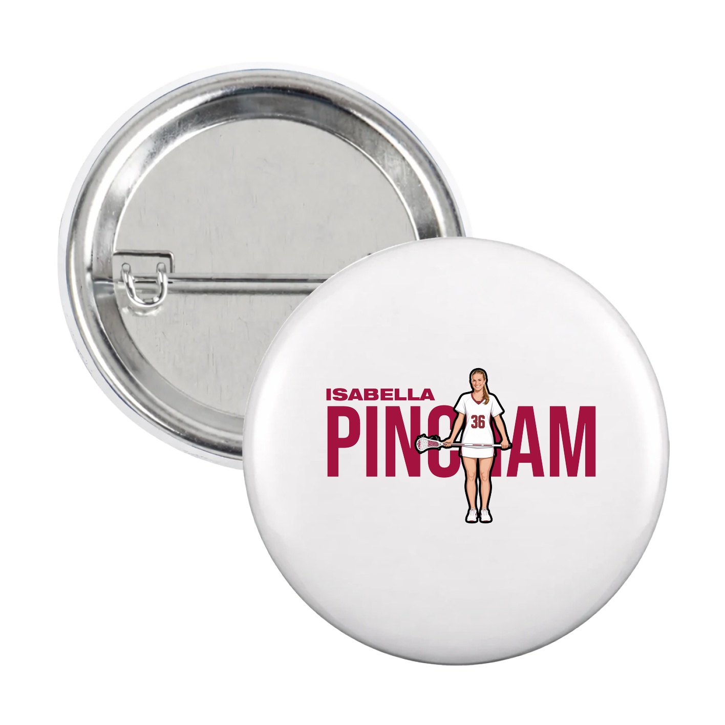 Game Day Button — Player Name in White