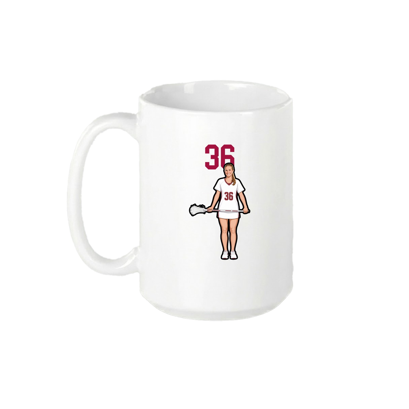 15oz Coffee Mug — Number Top in White
