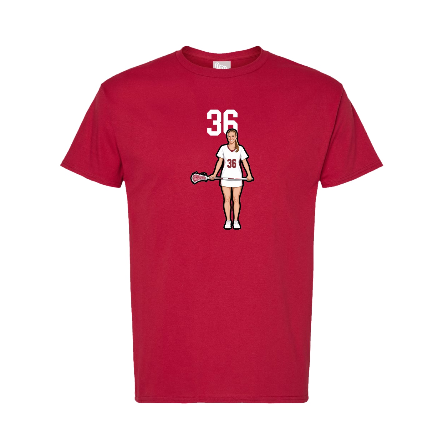 Tee — Number Top in Crimson