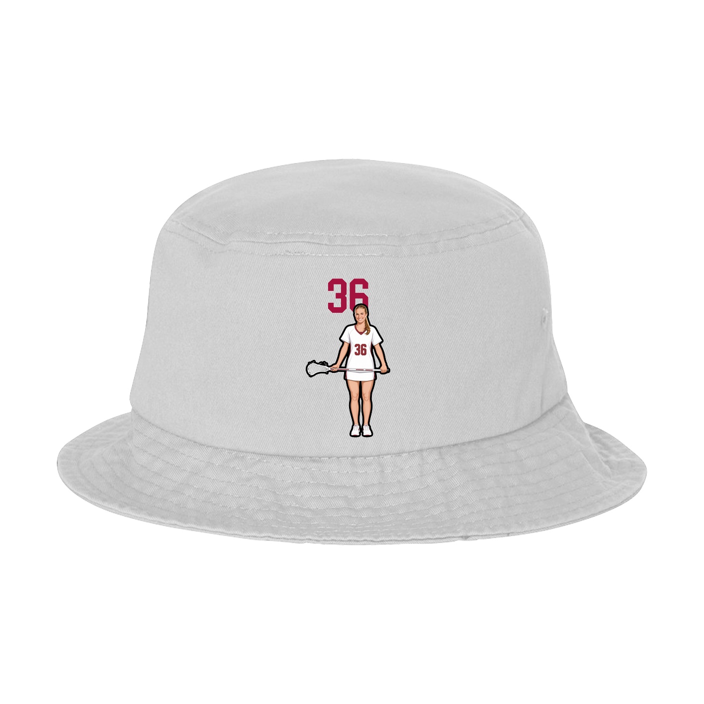 Bucket Cap — Number Top in White