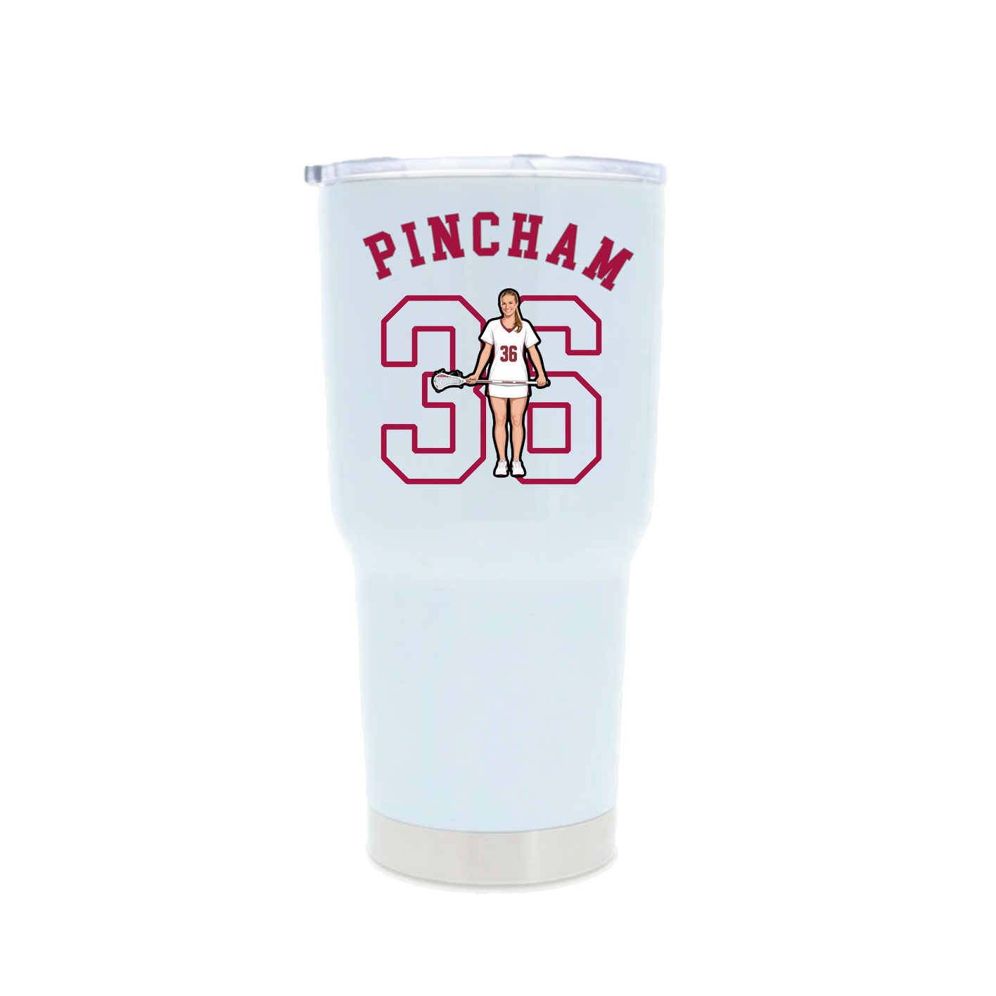30oz Stainless Steel Tumbler — Shirsey Arch in White