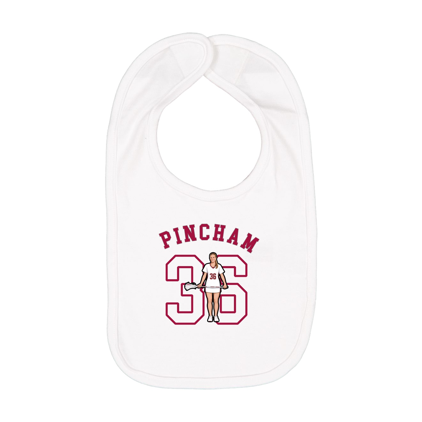 Infant Bib — Shirsey Arch in White
