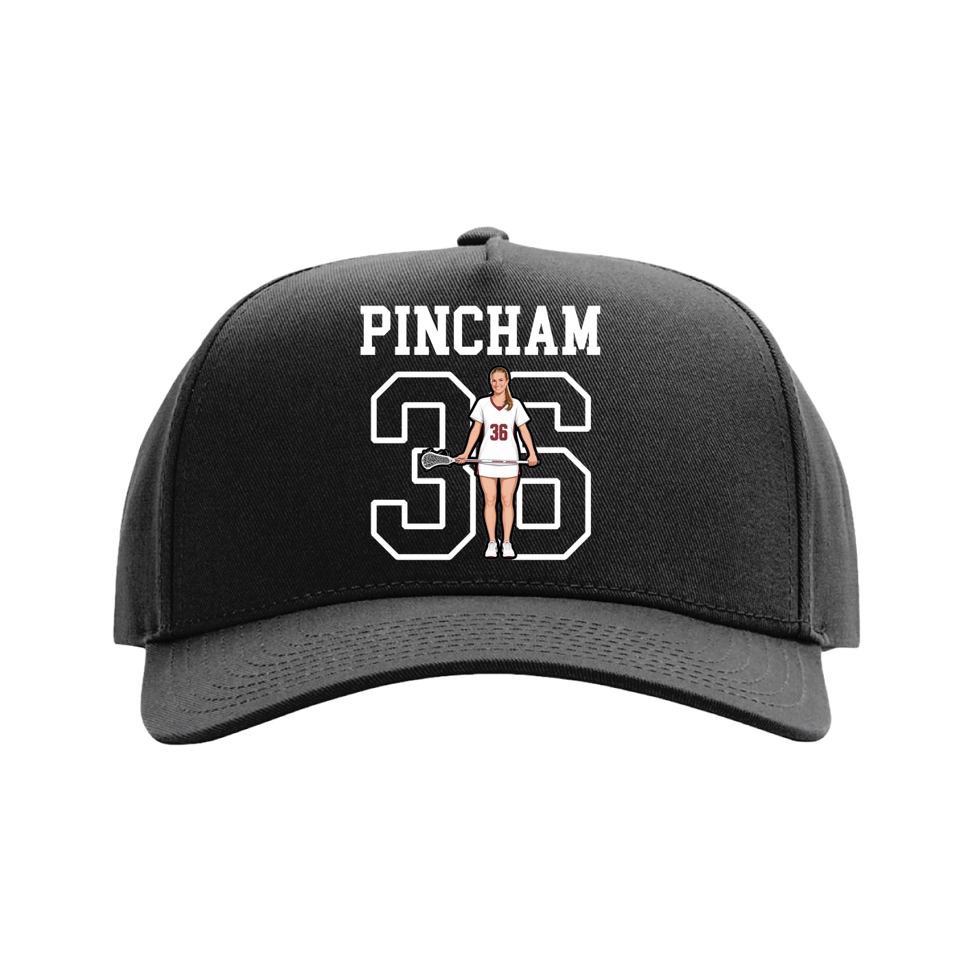 Full Fabric Five-Panel Champ Cap — Shirsey in Black
