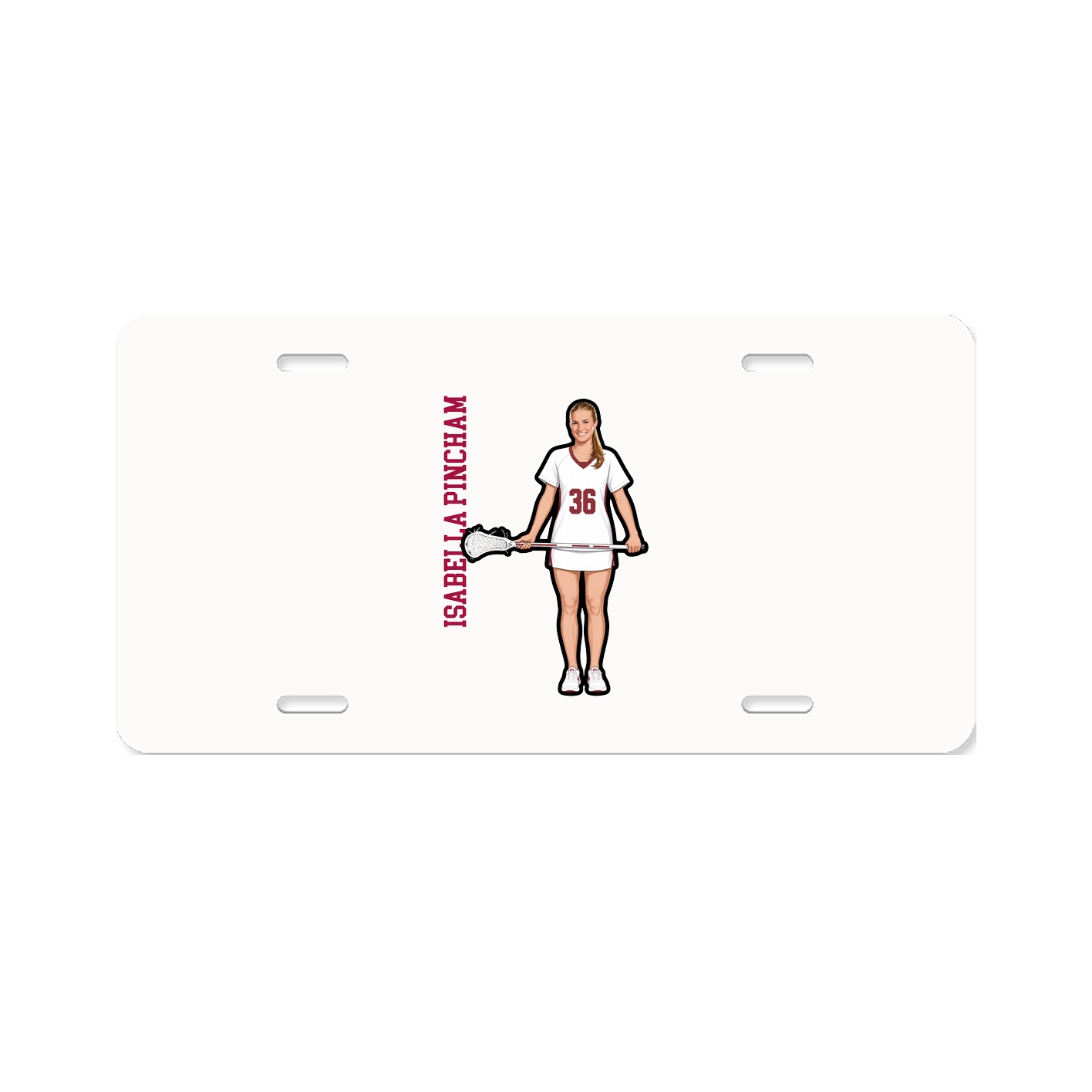 License Plate — Name Vertical in Classic