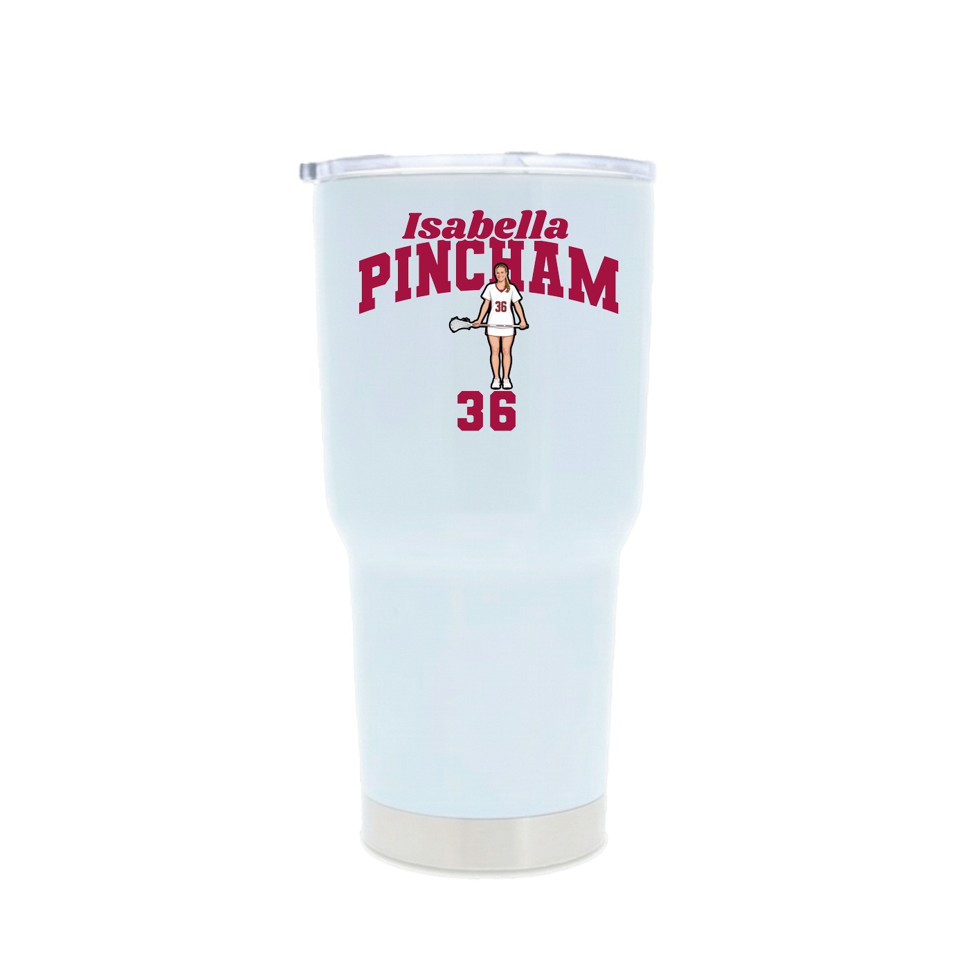 30oz Stainless Steel Tumbler — Signature Arch in White