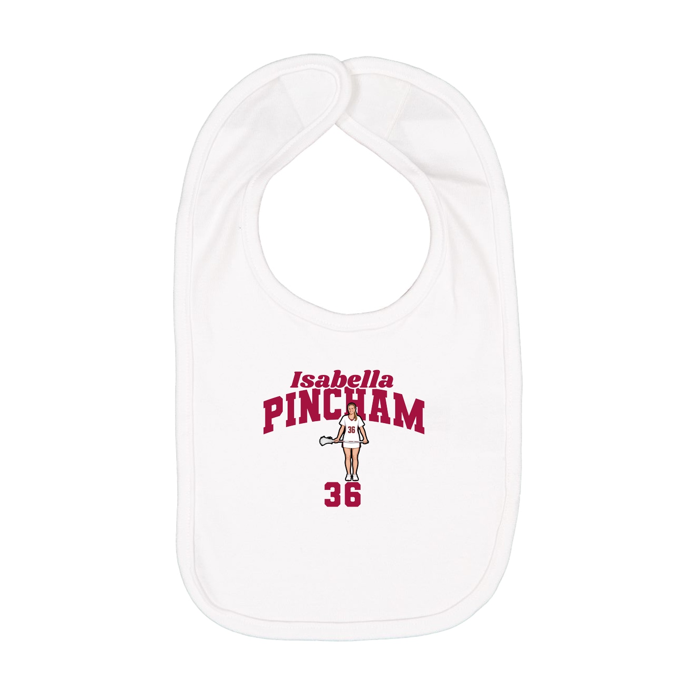 Infant Bib — Signature Arch in White