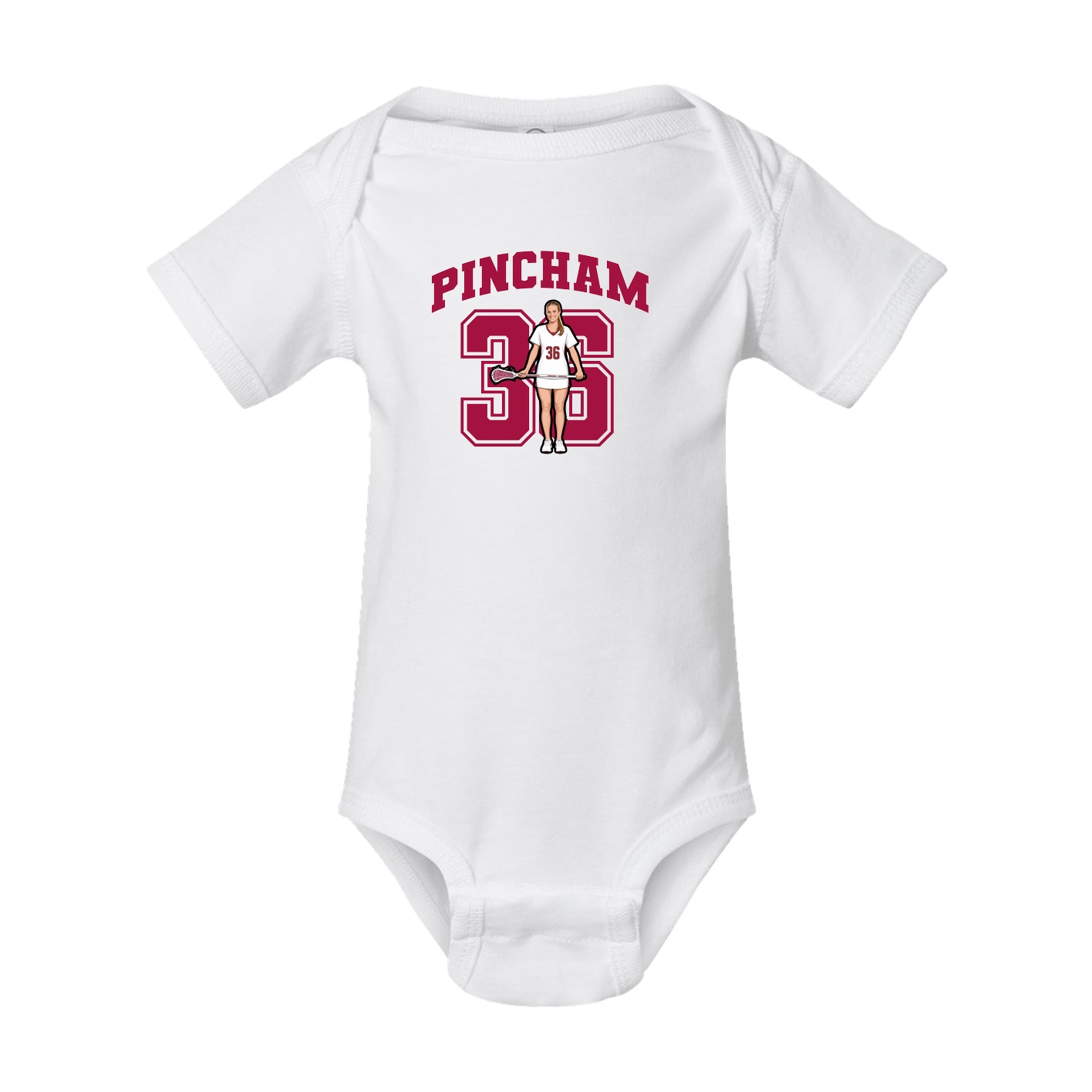 Baby Onesie — Number in White