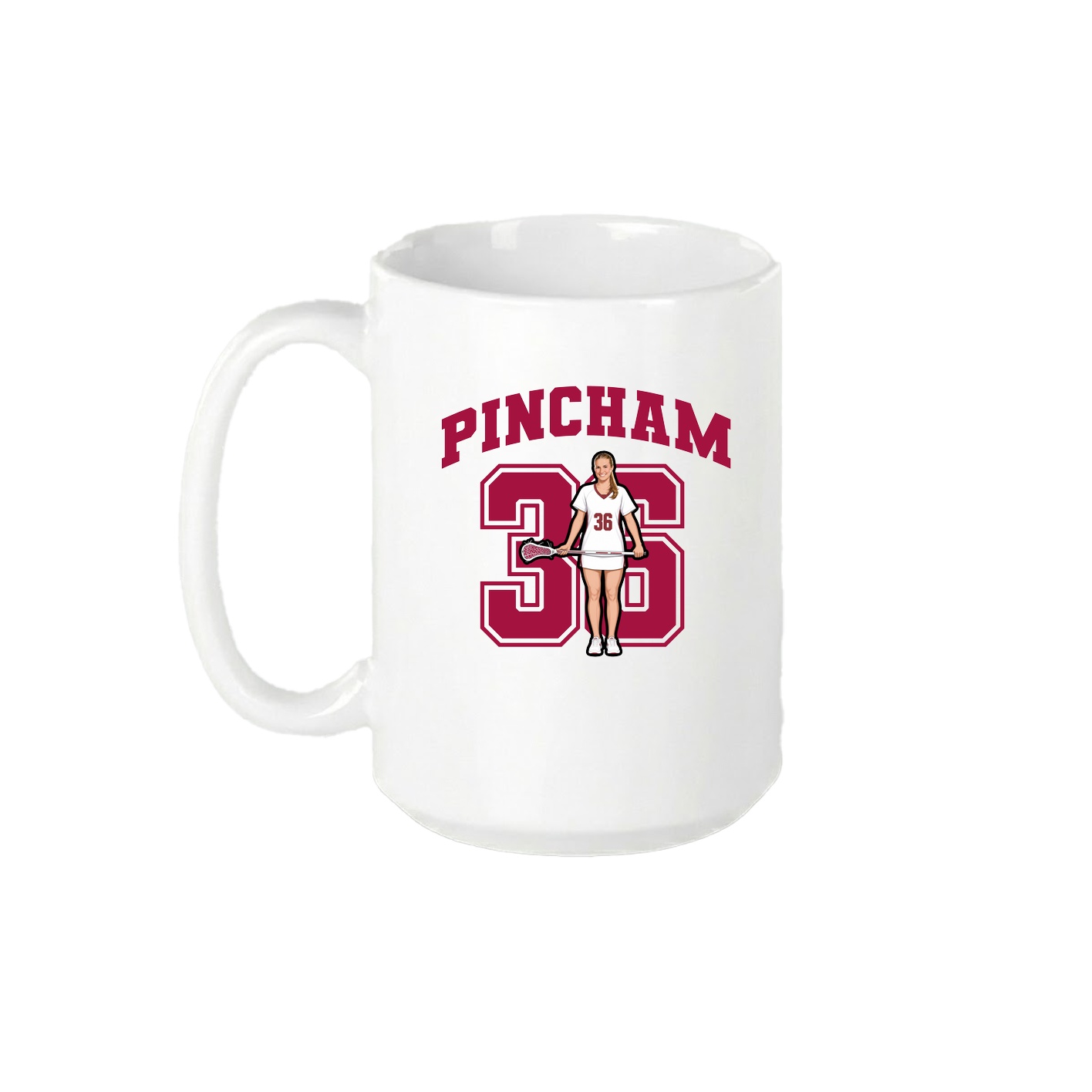 15oz Coffee Mug — Number in White