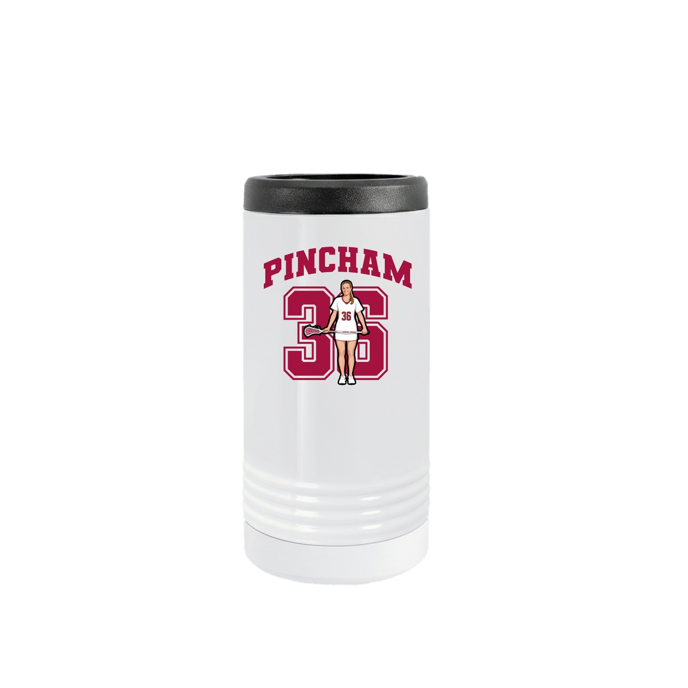 Slim Beverage Holder — Number in White
