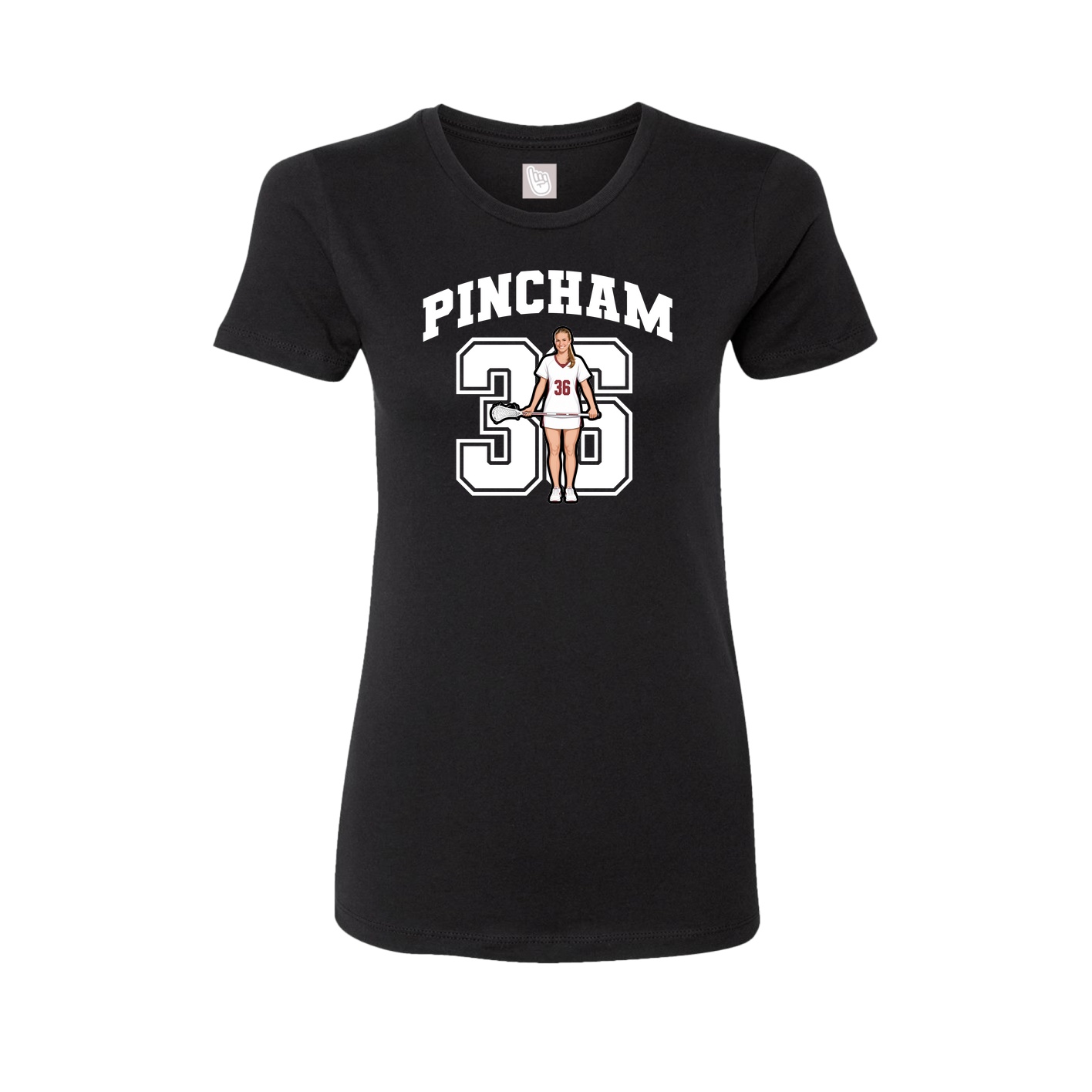 Womens Tee — Number in Black