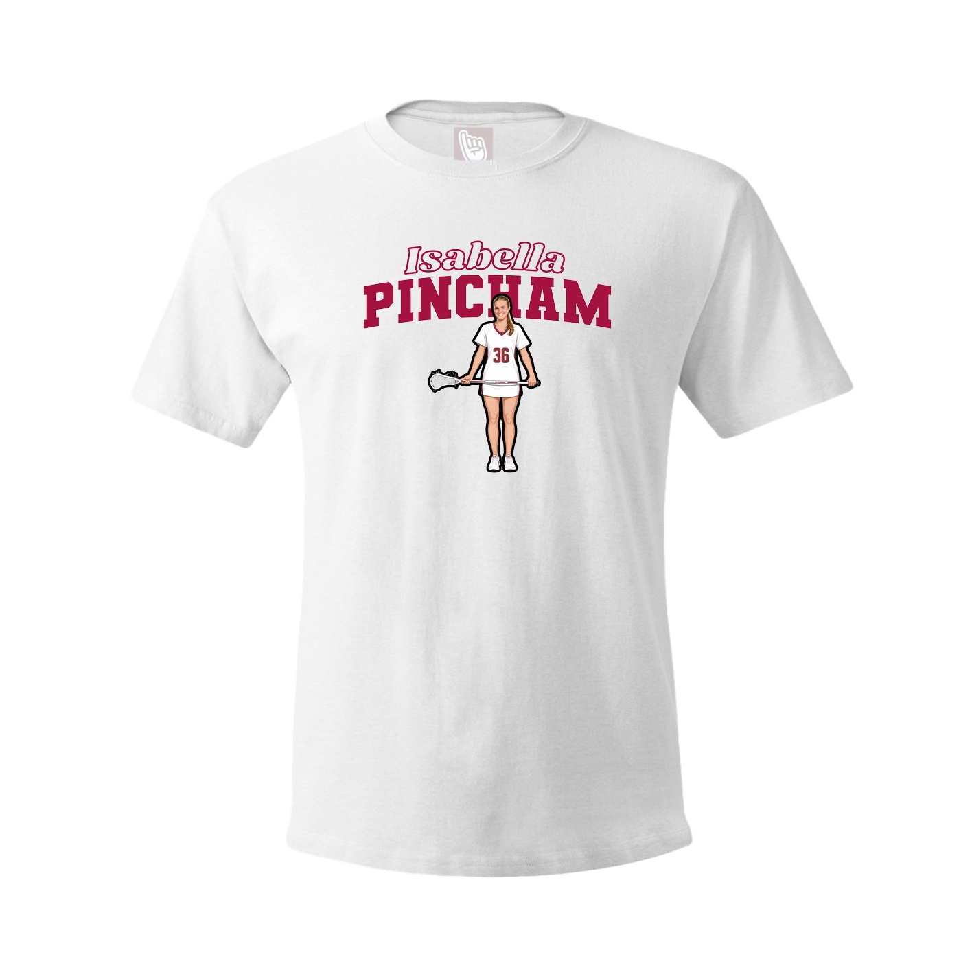 Youth Tee — Name Arch in White