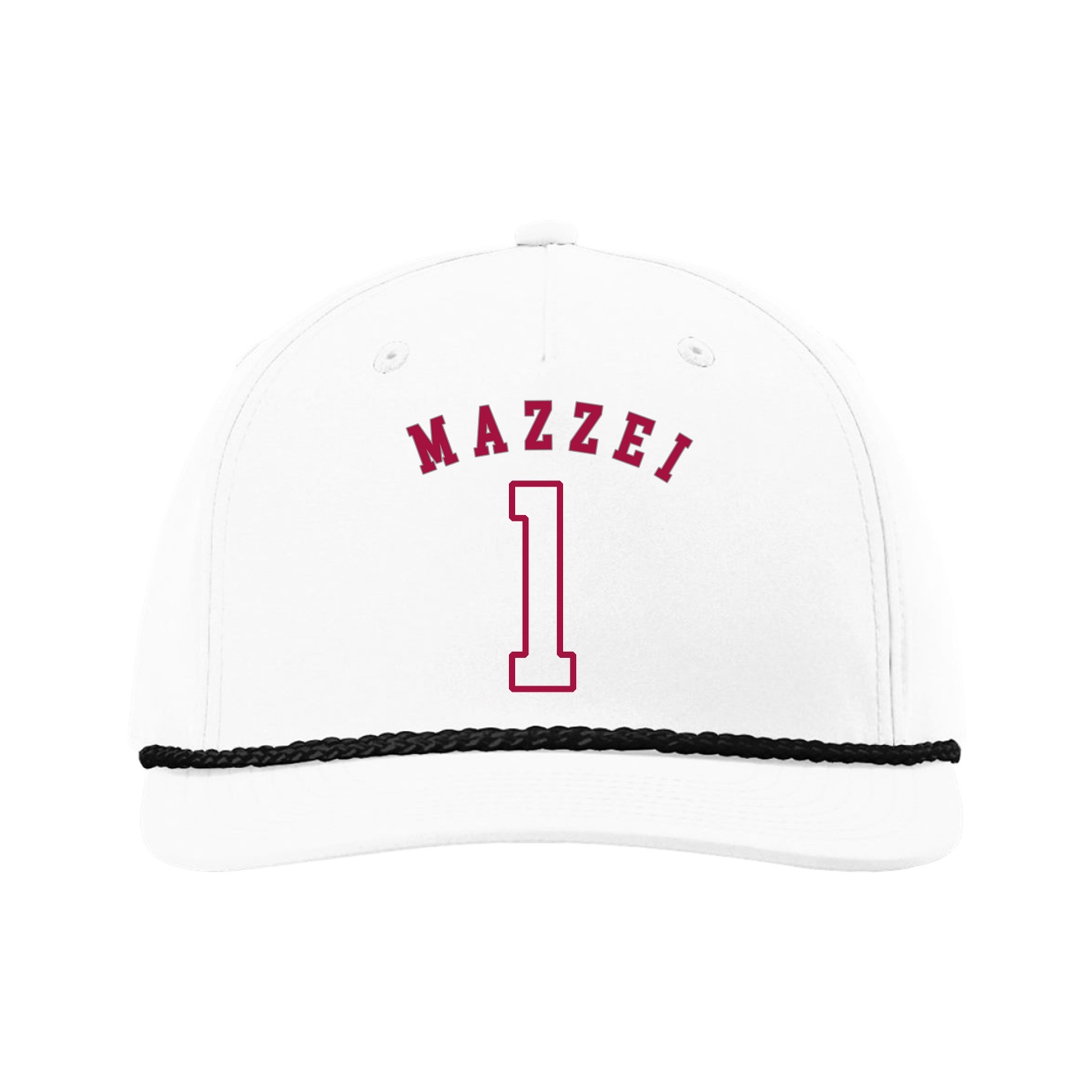 Five-Panel Classic Rope Cap — Shirsey Arch in White
