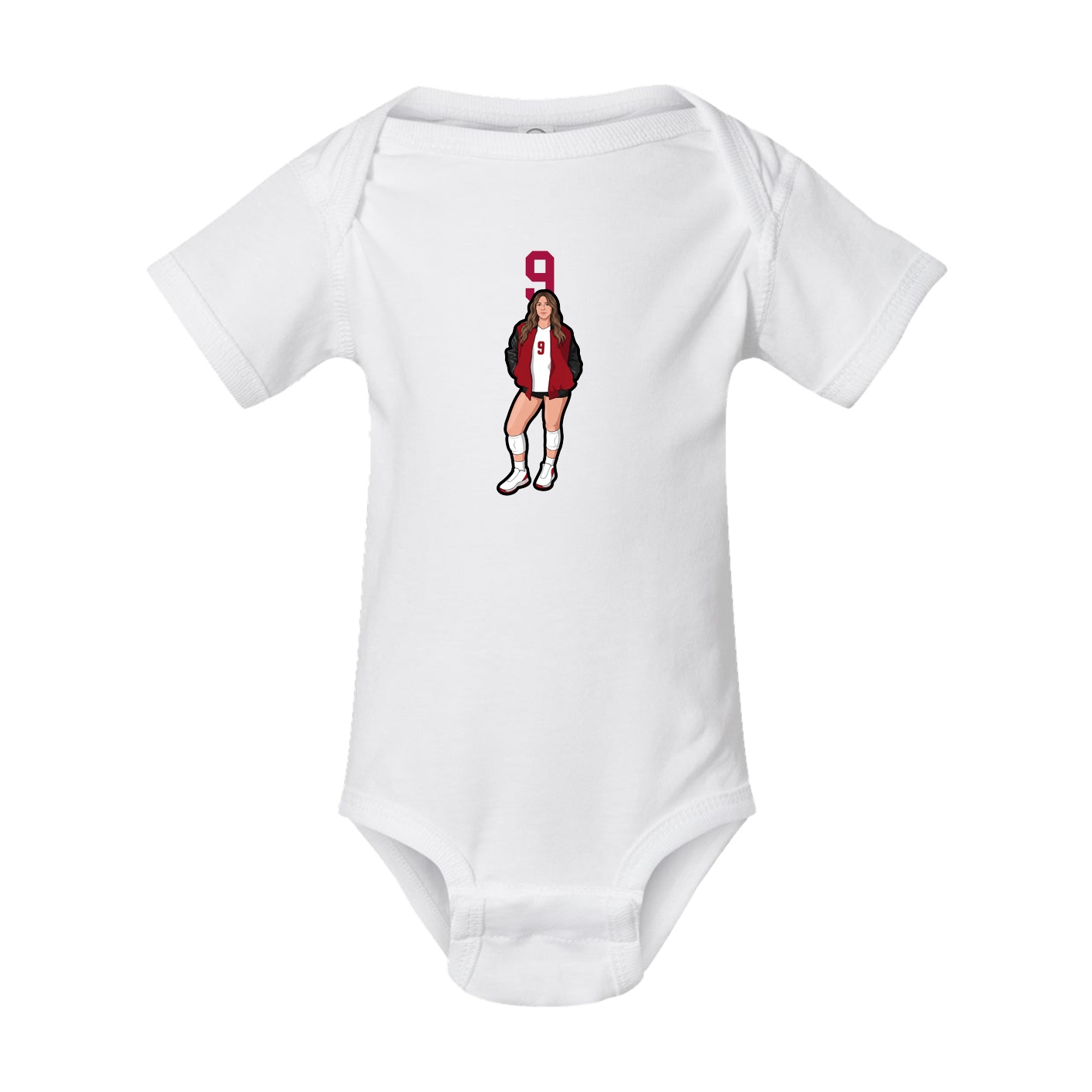 Baby Onesie — Number Top in White
