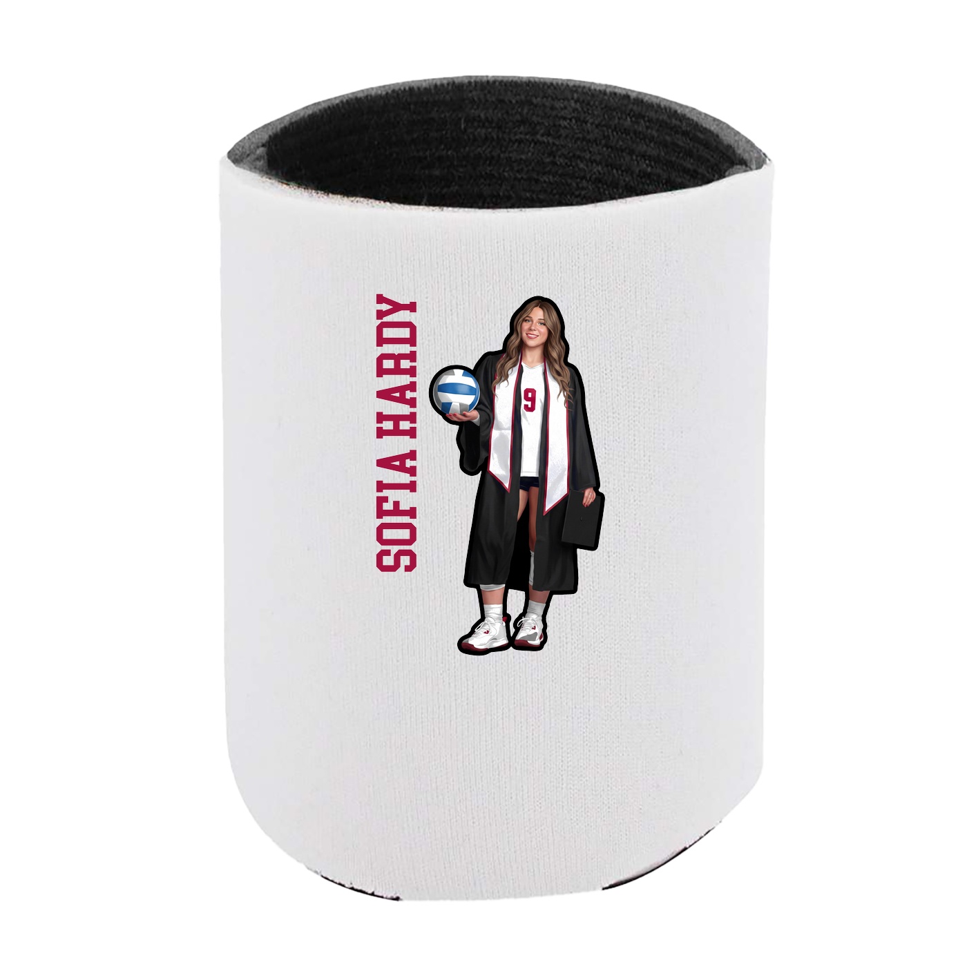 Can Holder — Name Vertical in White